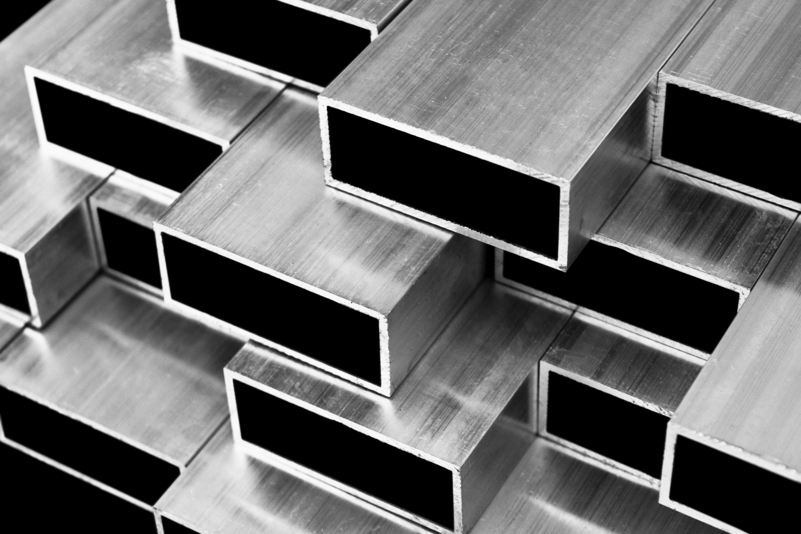 Aluminum sections for industrial assemblies