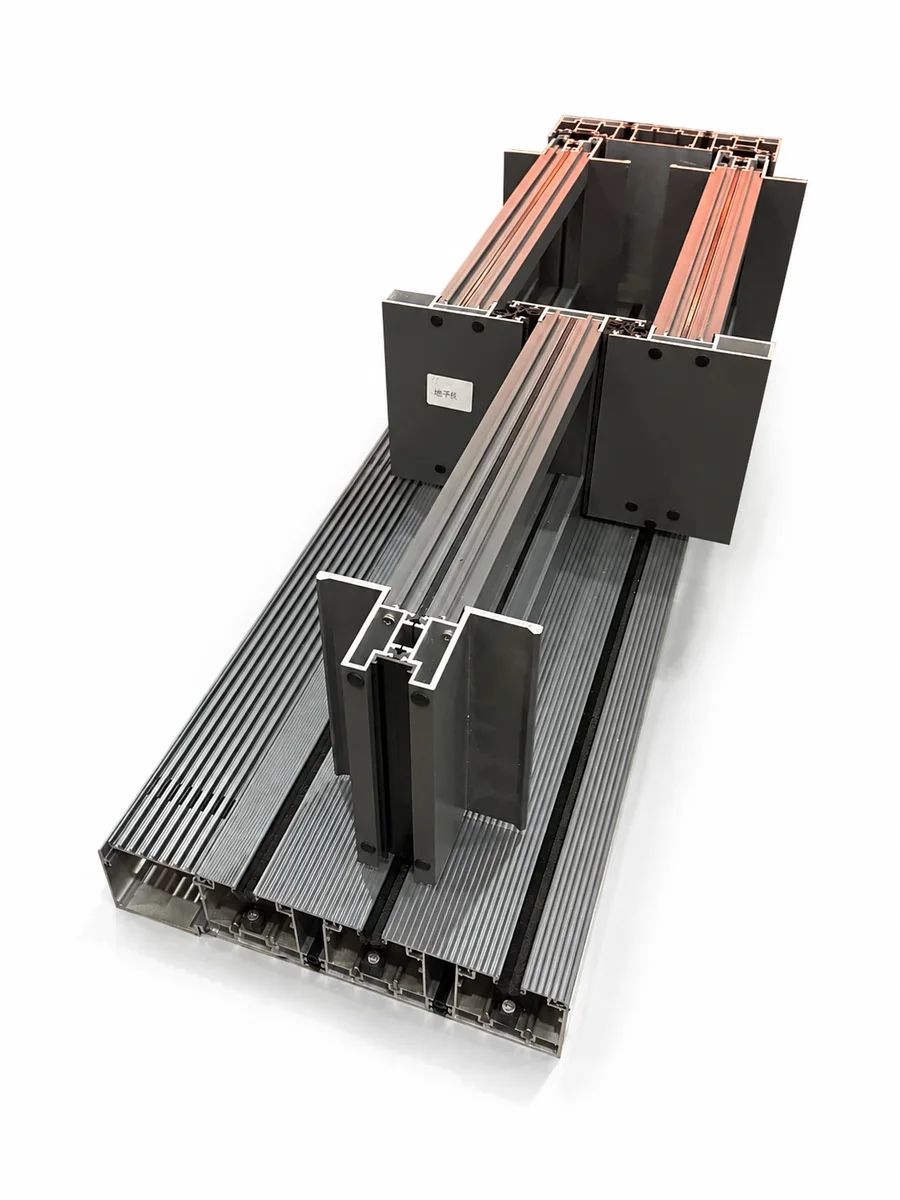 150 panoramic sliding door frame and track assembly