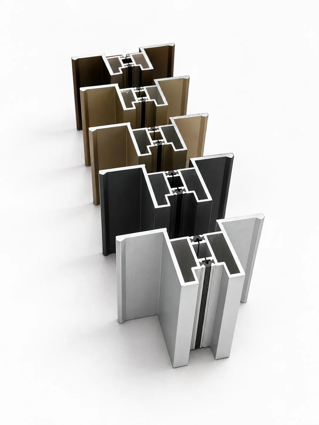 150 Series aluminum material profile finishes for panoramic sliding doors