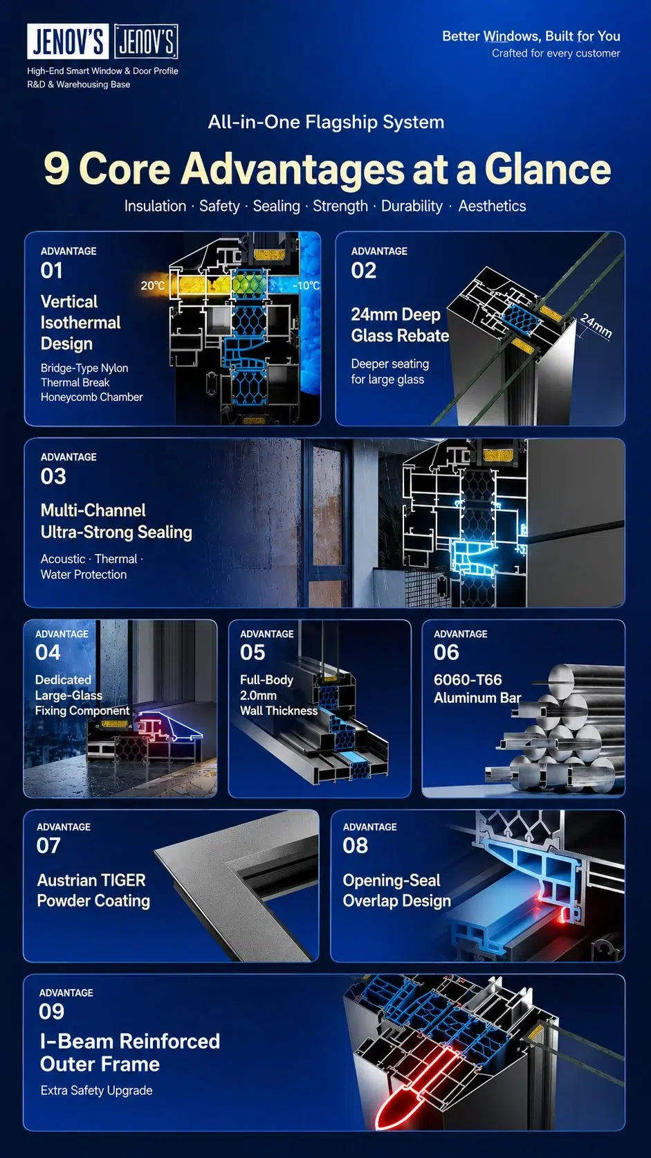 Nine structural advantages of the Xingchen 115 casement profile