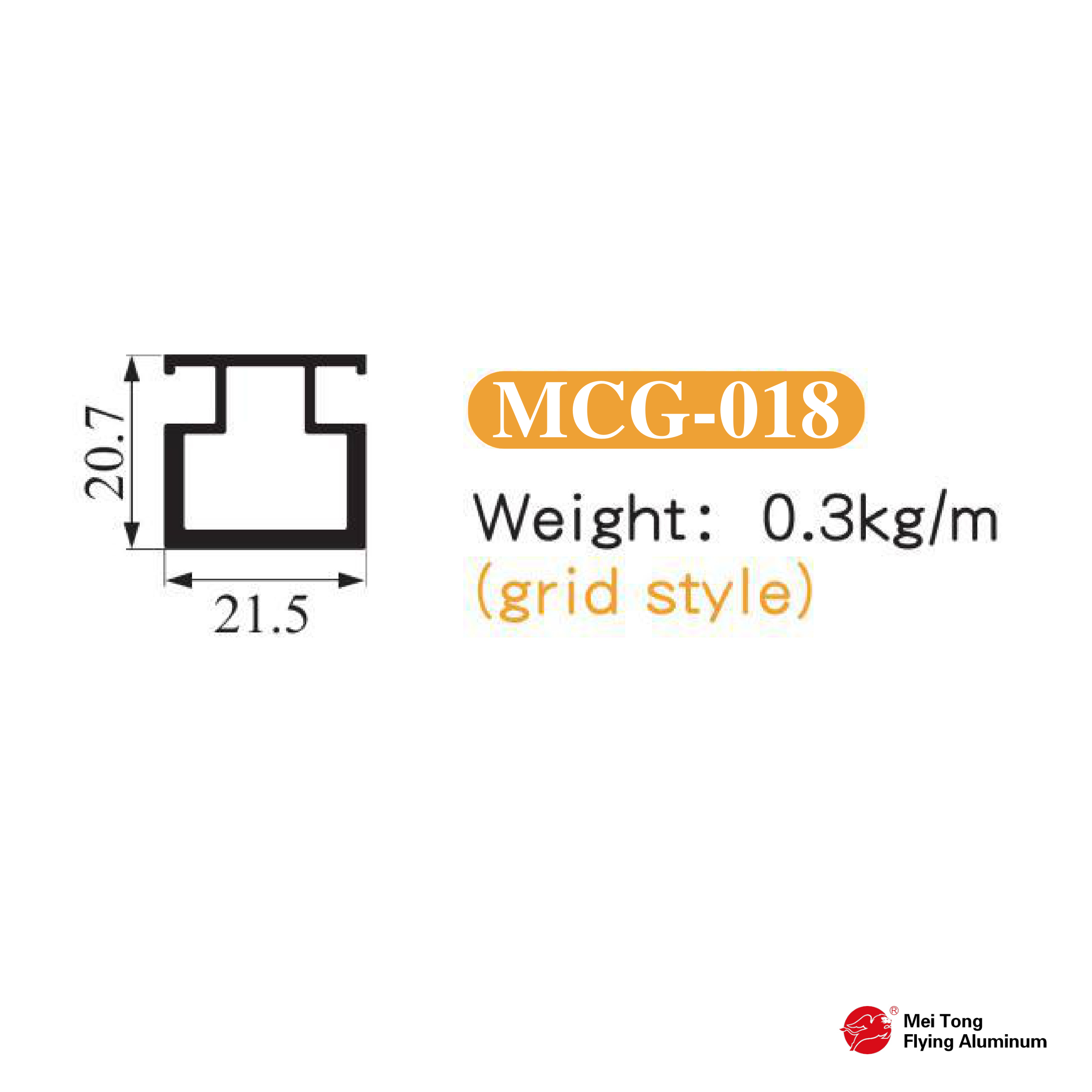 20 Classic Normal Hinge Frame With Grille - MCG-018