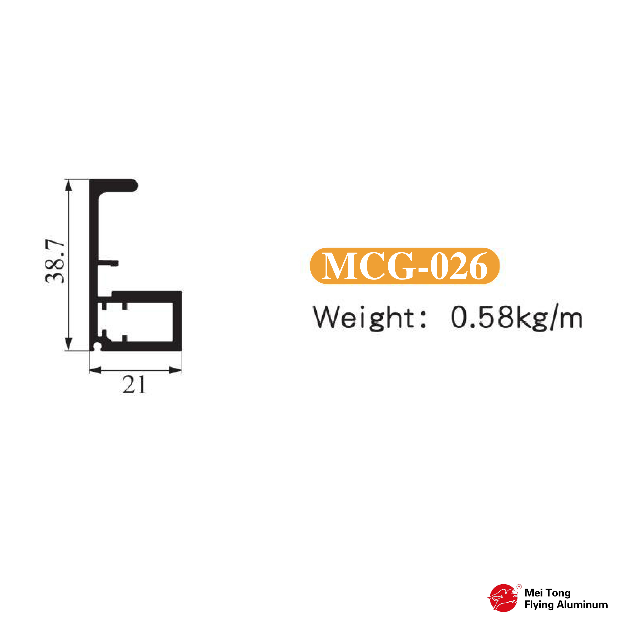 20 Minimalist F Door With Anti-Collision Strips - MCG-026