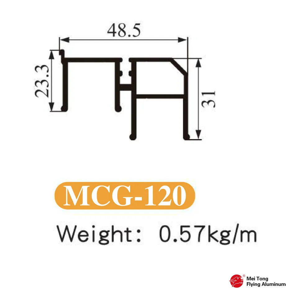 Wardrobe Door Panel Profile C Type - MCG-120