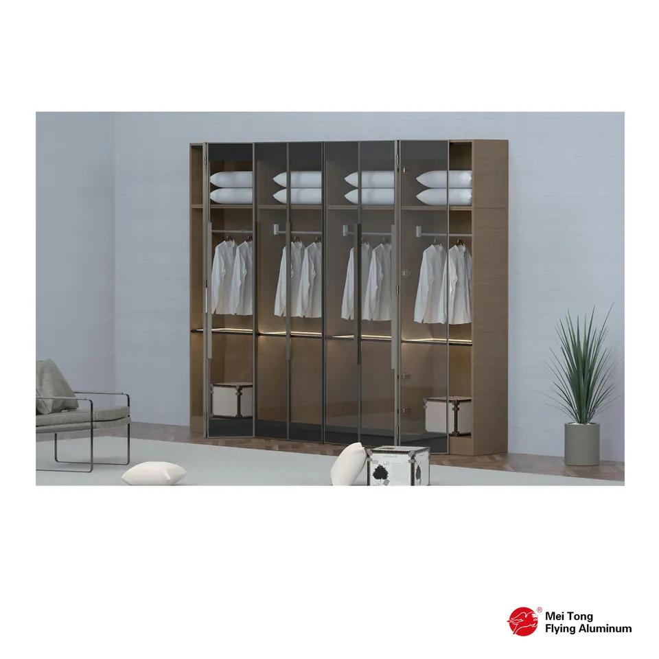 Wardrobe Folding Door - 90 Degrees - Interior Scene