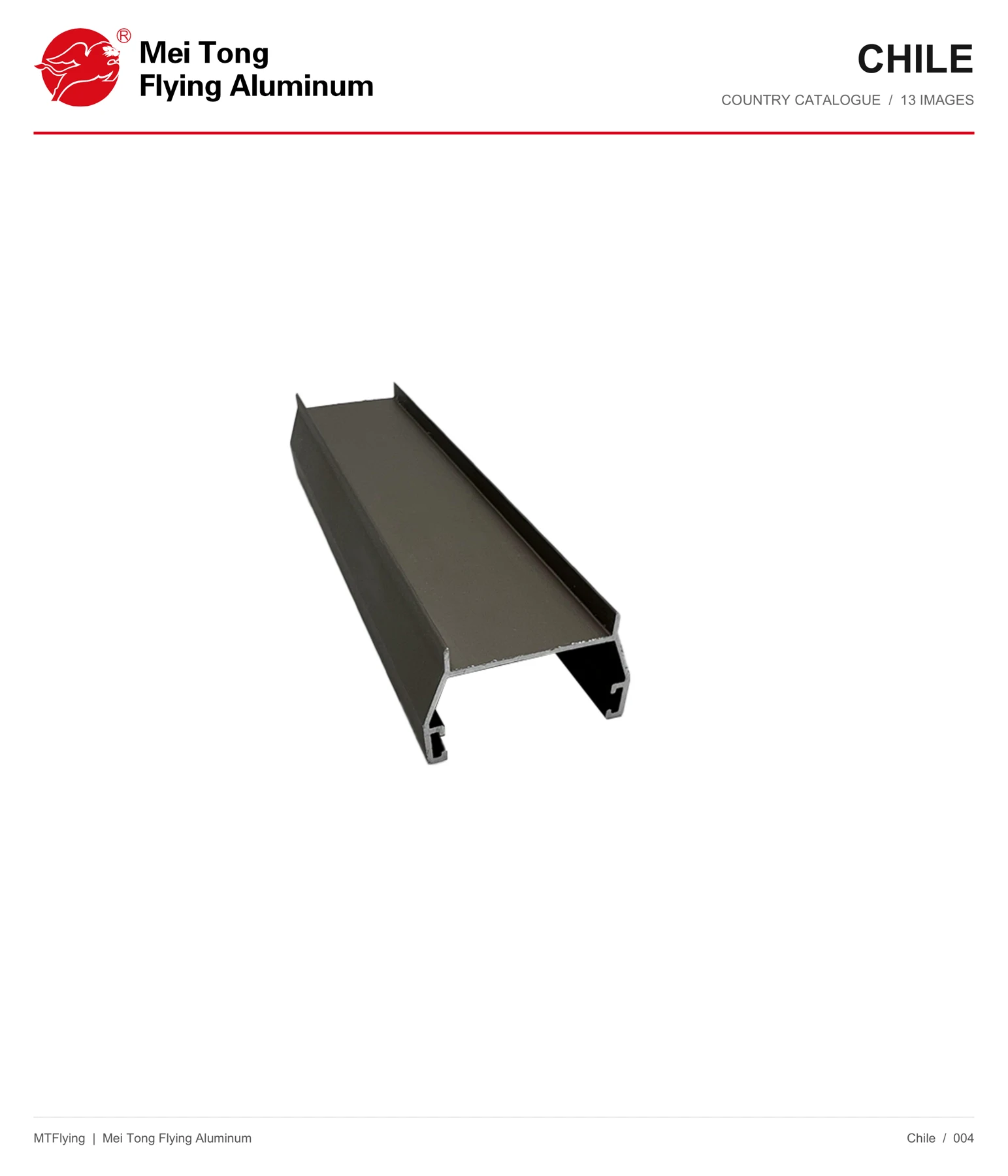 MT Flying aluminum profile sample 004 for Chile