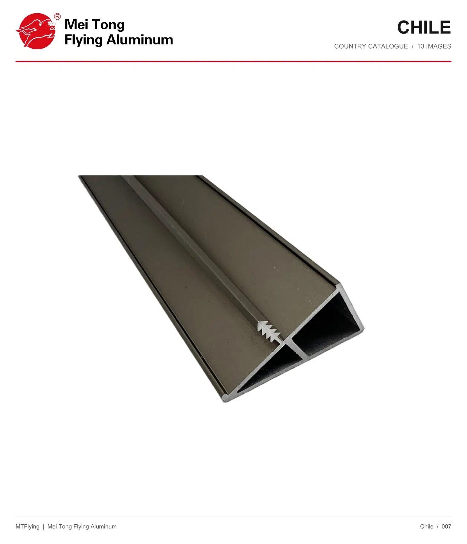 MT Flying aluminum profile sample 007 for Chile
