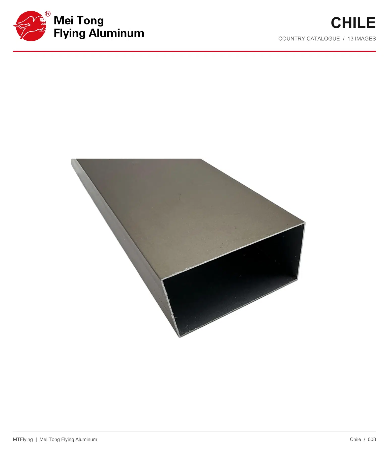MT Flying aluminum profile sample 008 for Chile