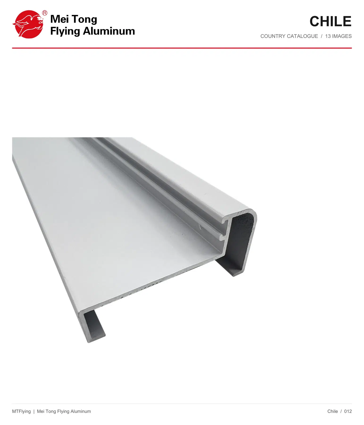 MT Flying aluminum profile sample 012 for Chile