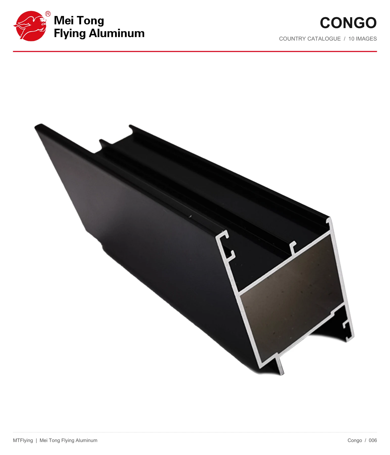 MT Flying aluminum profile sample 006 for Republic of the Congo