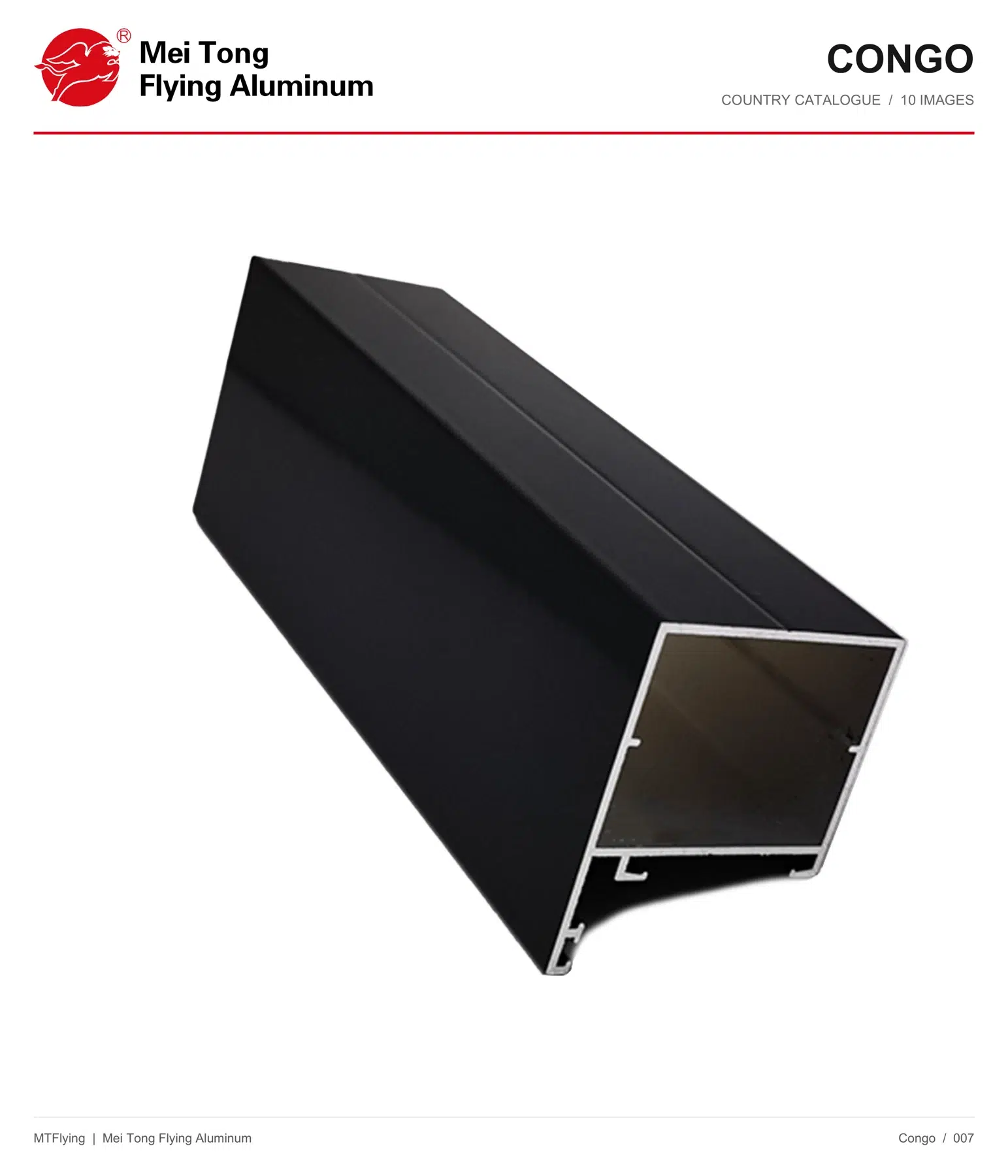 MT Flying aluminum profile sample 007 for Republic of the Congo