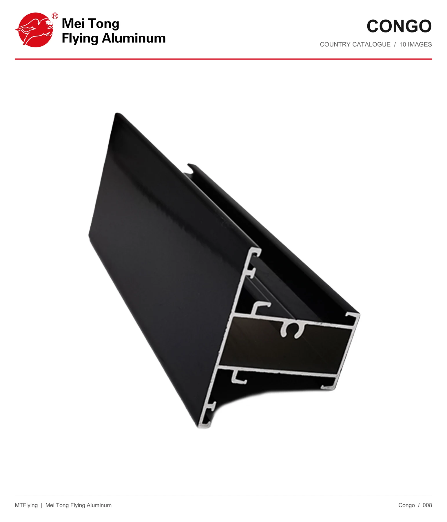 MT Flying aluminum profile sample 008 for Republic of the Congo
