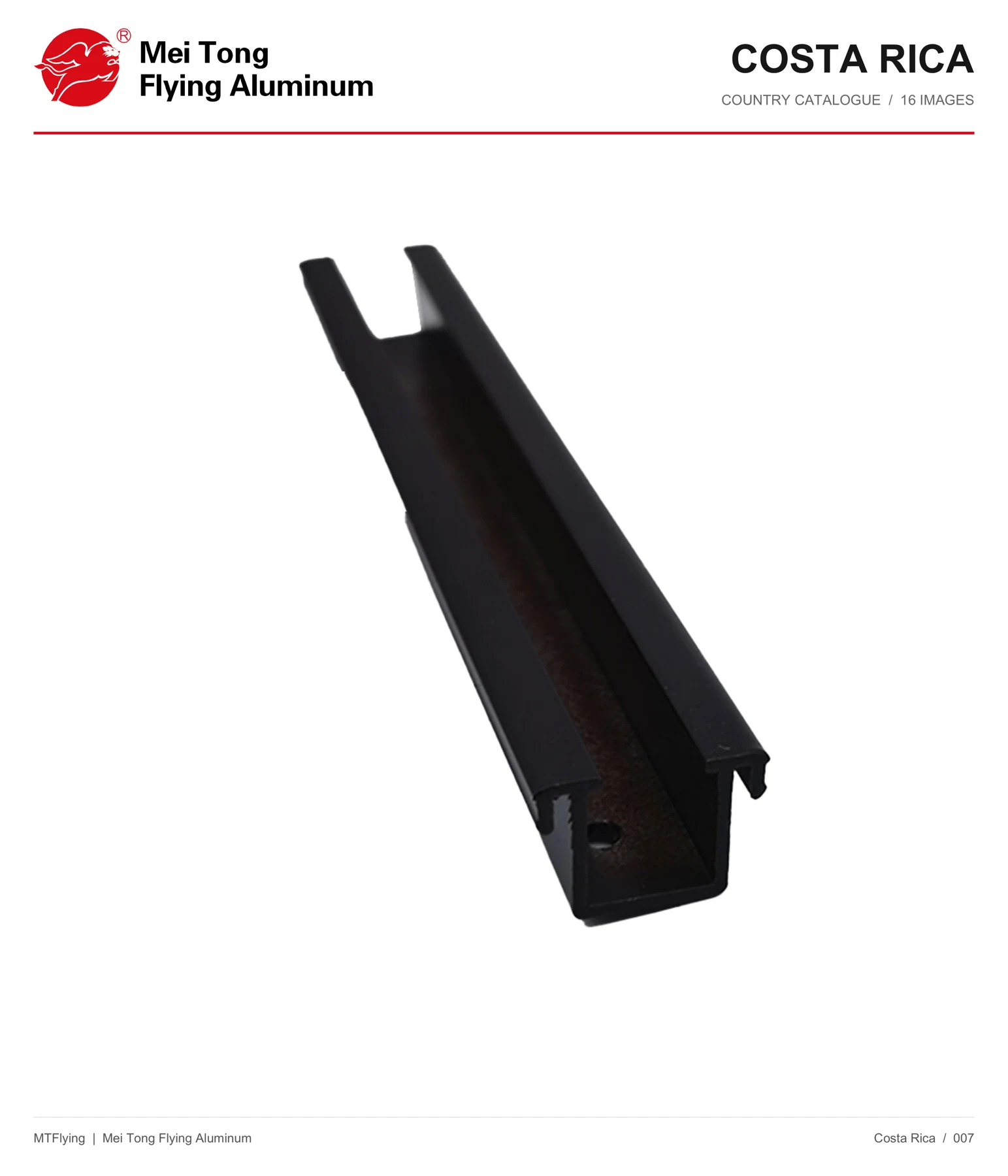 MT Flying aluminum profile sample 007 for Costa Rica
