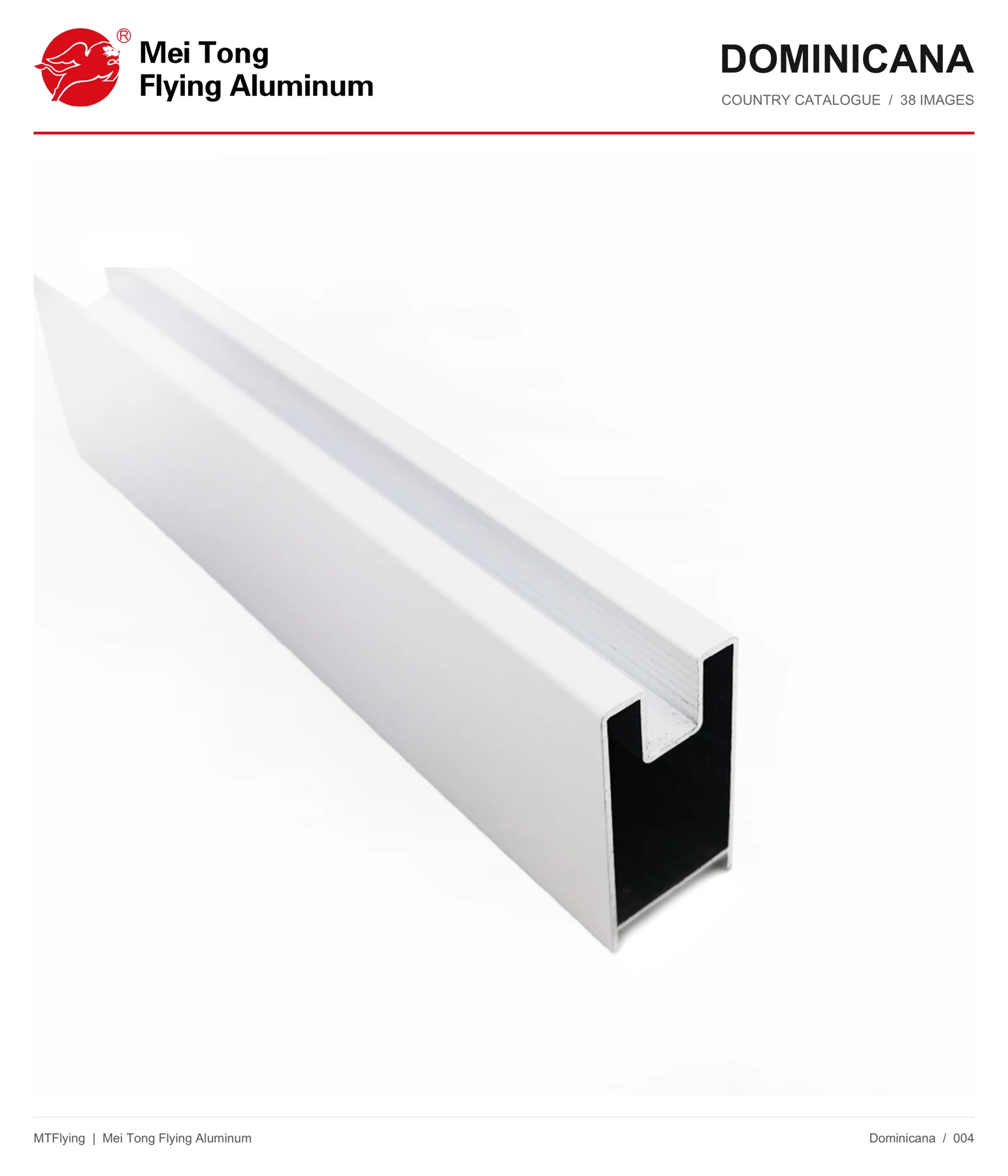 MT Flying aluminum profile sample 004 for Dominican Republic