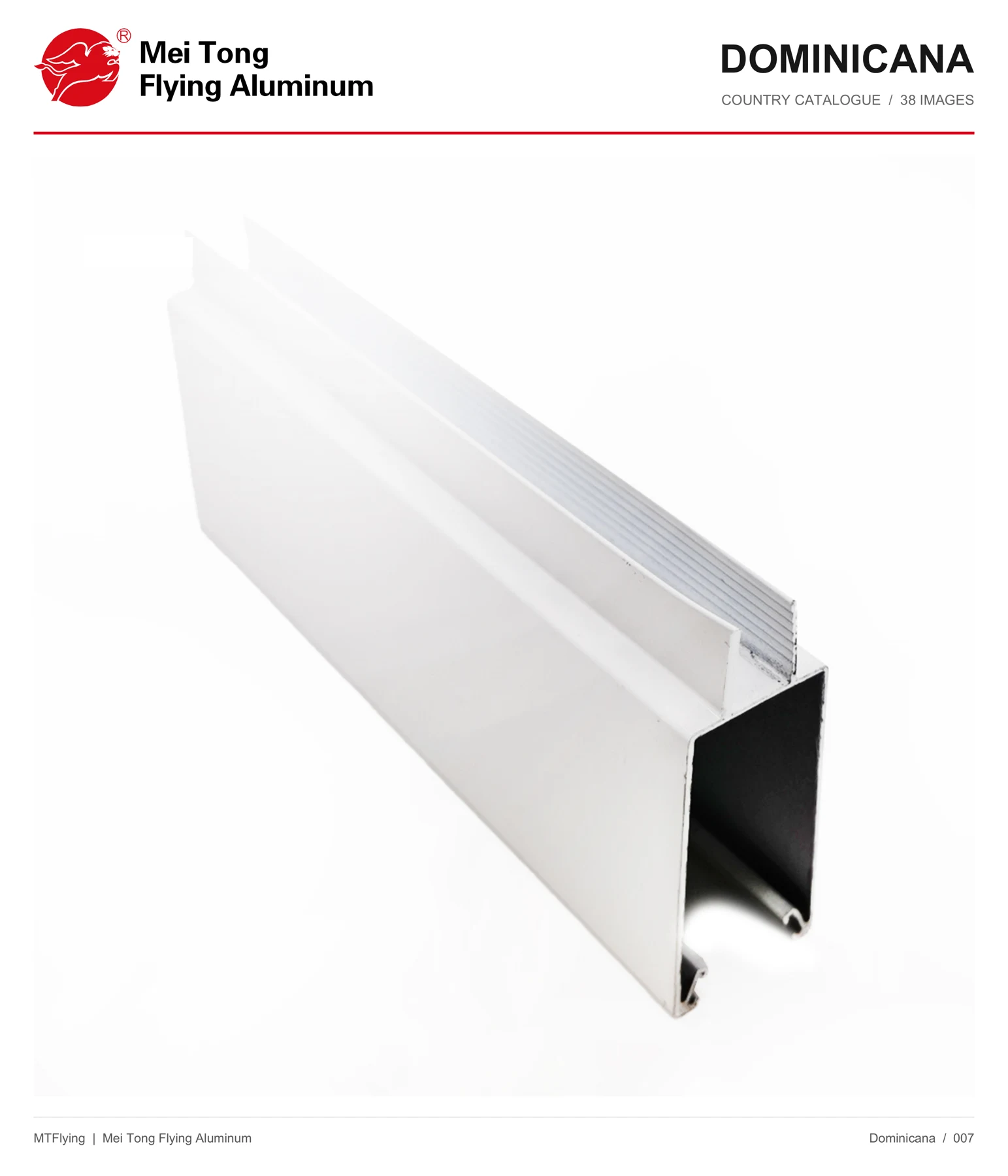 MT Flying aluminum profile sample 007 for Dominican Republic