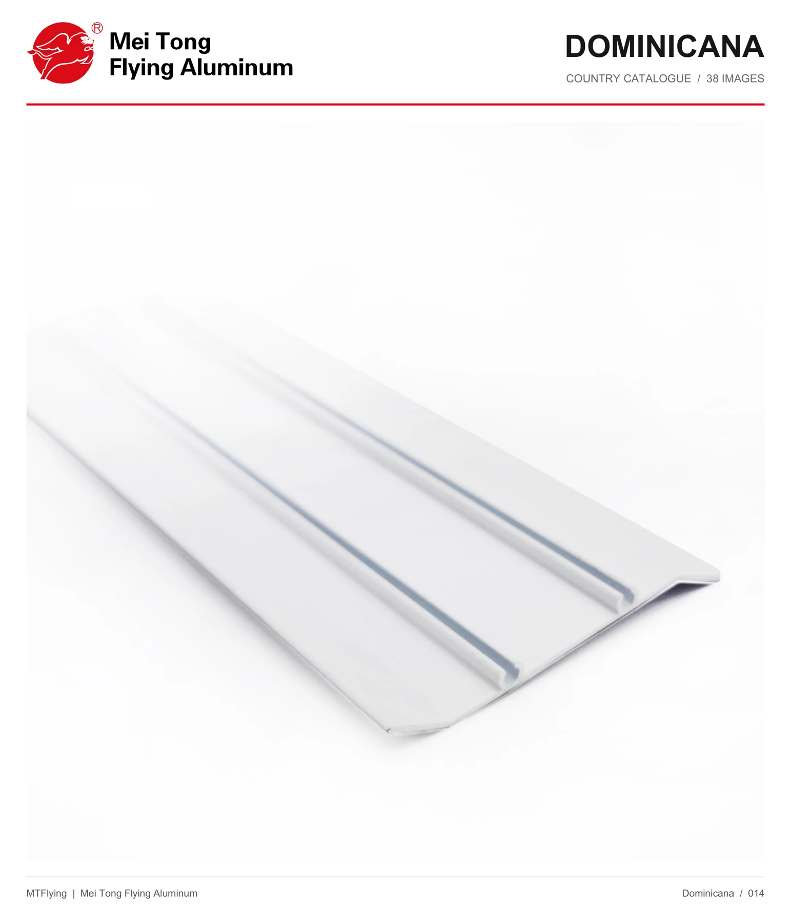 MT Flying aluminum profile sample 014 for Dominican Republic