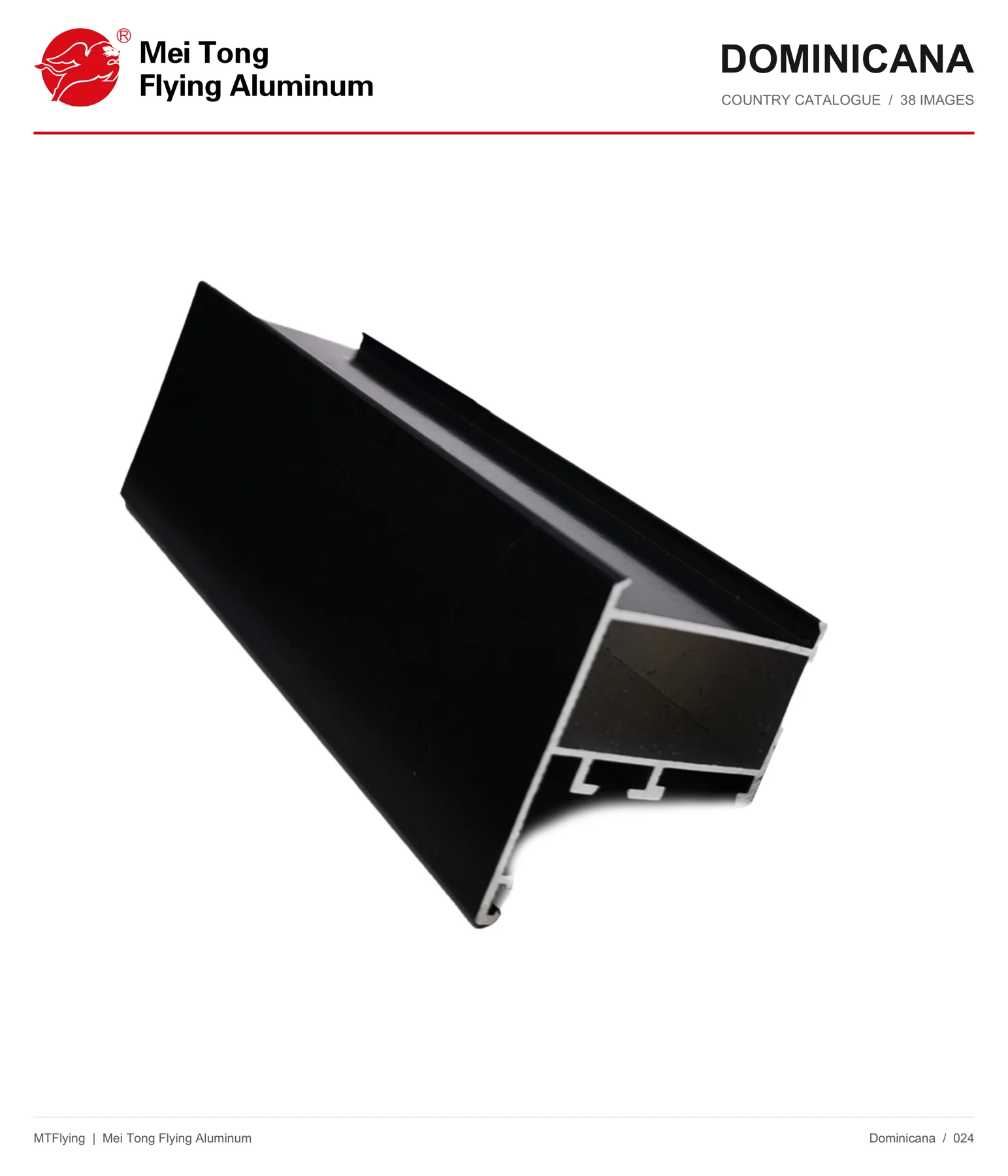 MT Flying aluminum profile sample 024 for Dominican Republic