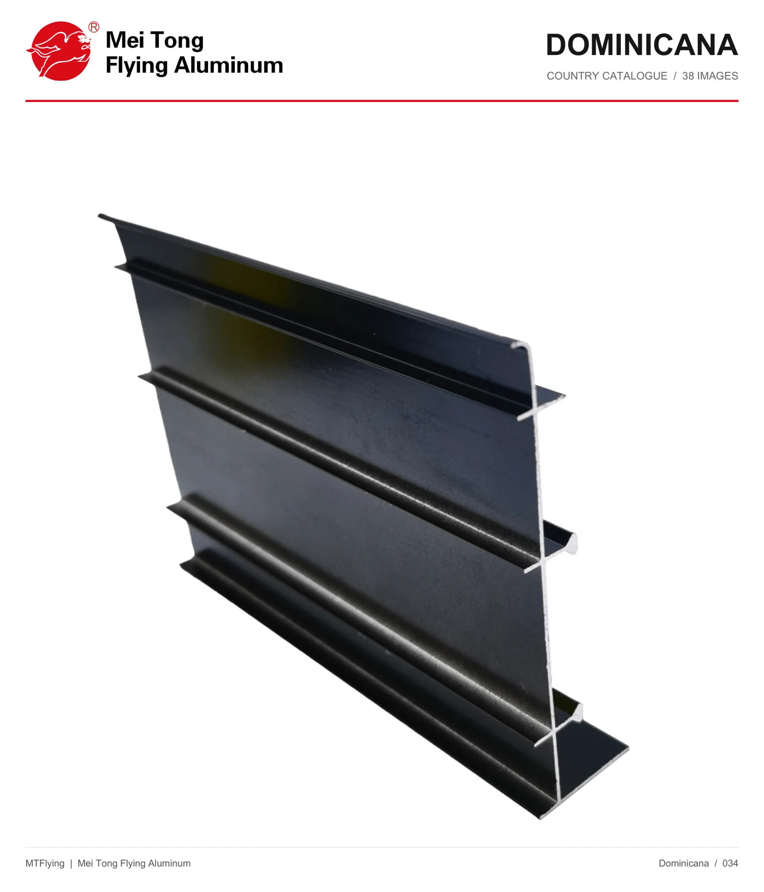 MT Flying aluminum profile sample 034 for Dominican Republic