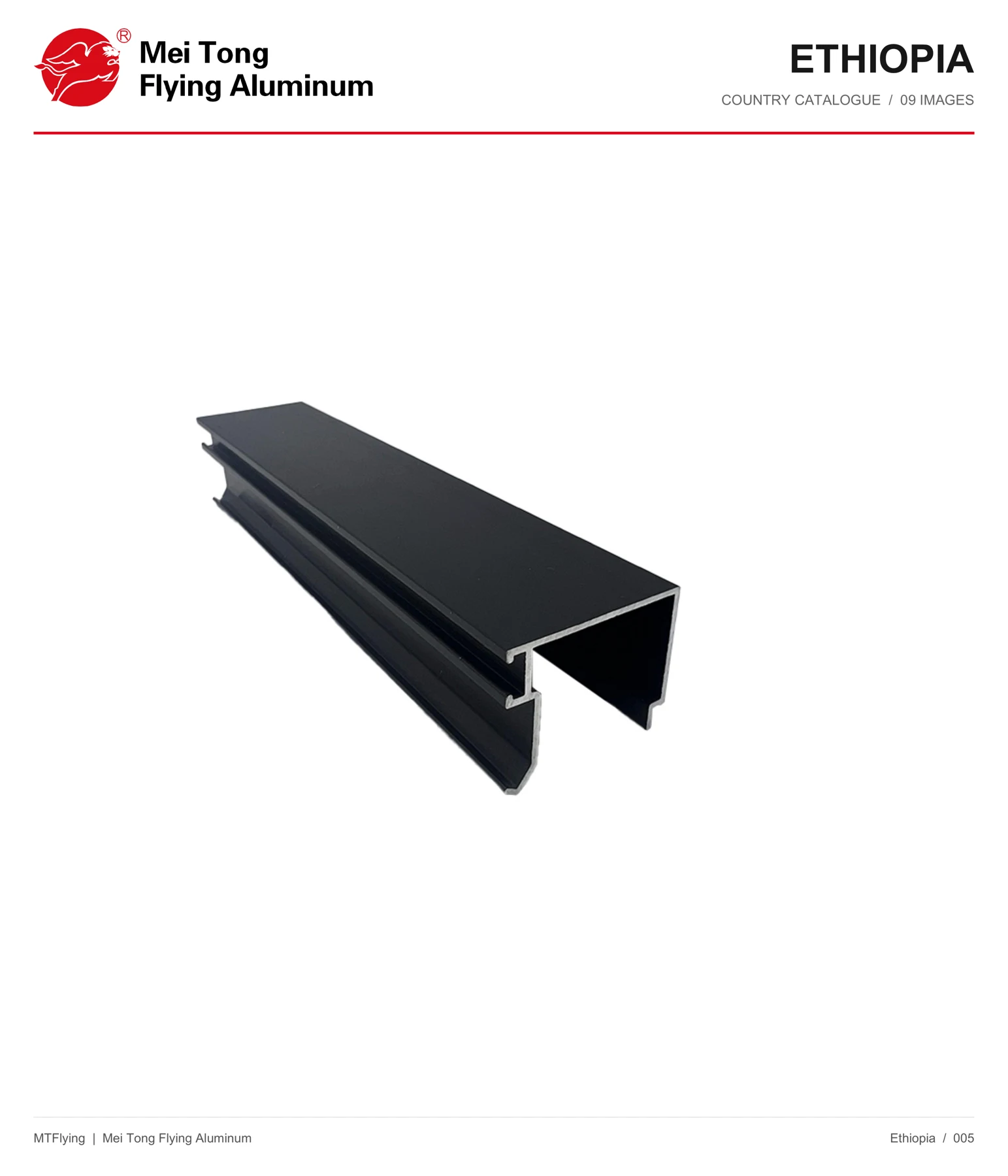 MT Flying aluminum profile sample 005 for Ethiopia