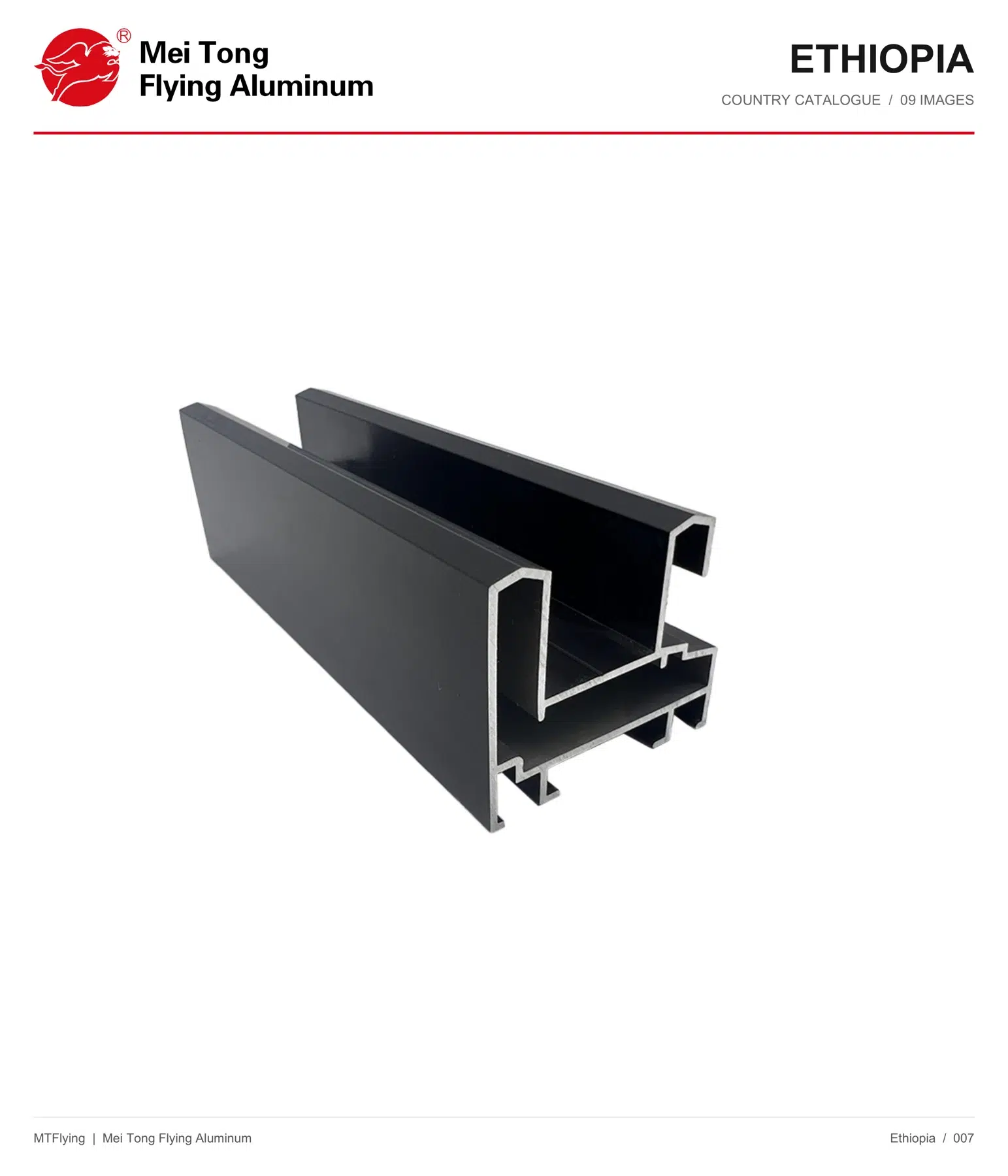 MT Flying aluminum profile sample 007 for Ethiopia
