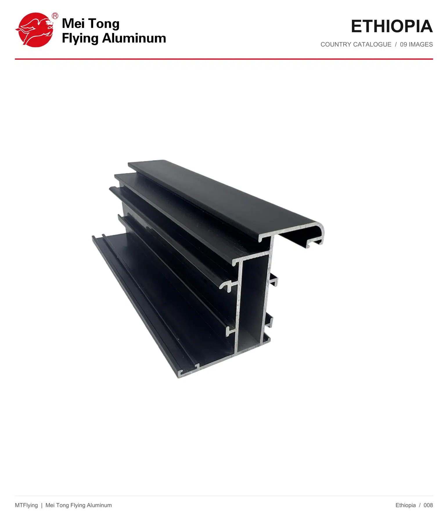 MT Flying aluminum profile sample 008 for Ethiopia
