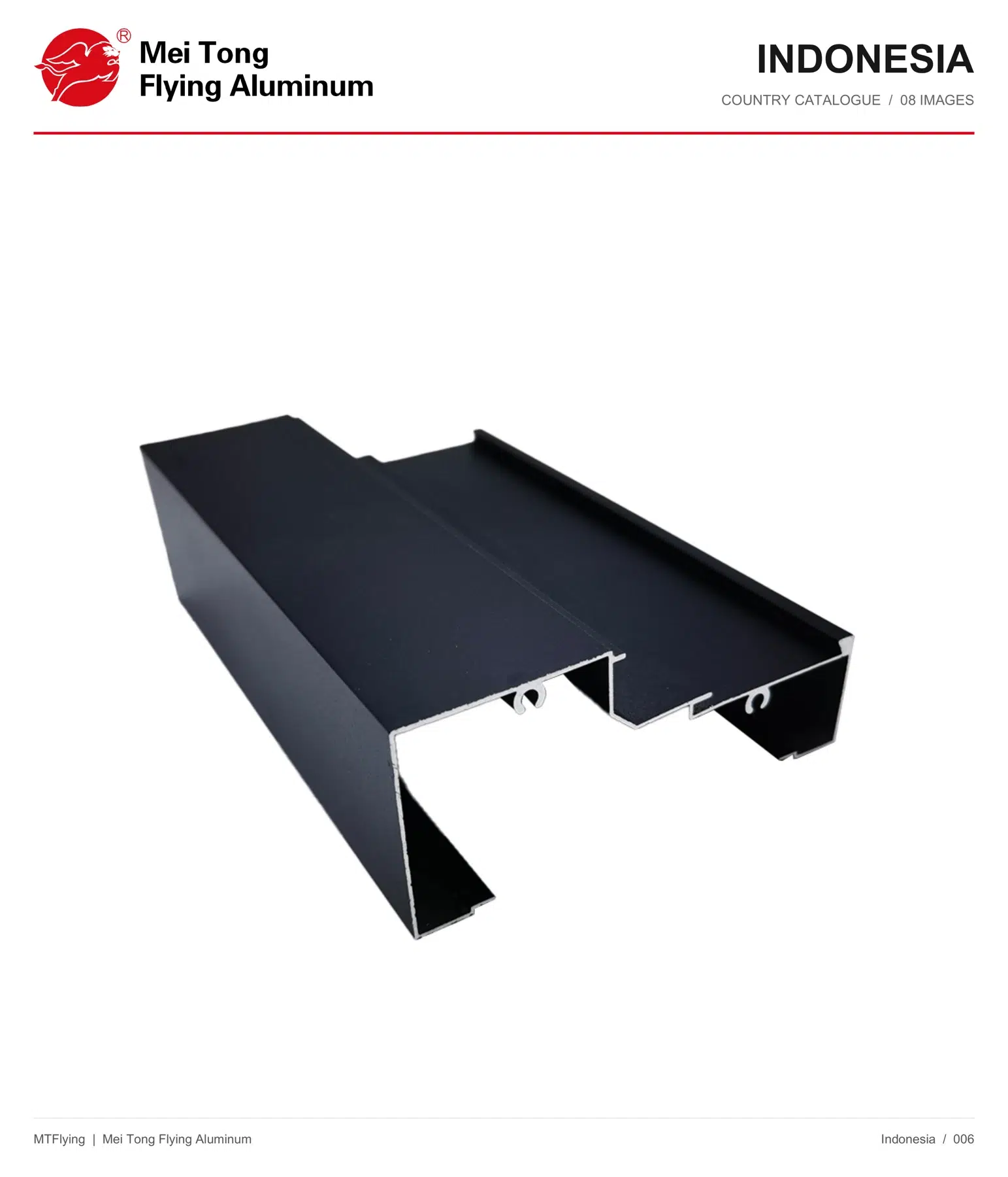 MT Flying aluminum profile sample 006 for Indonesia