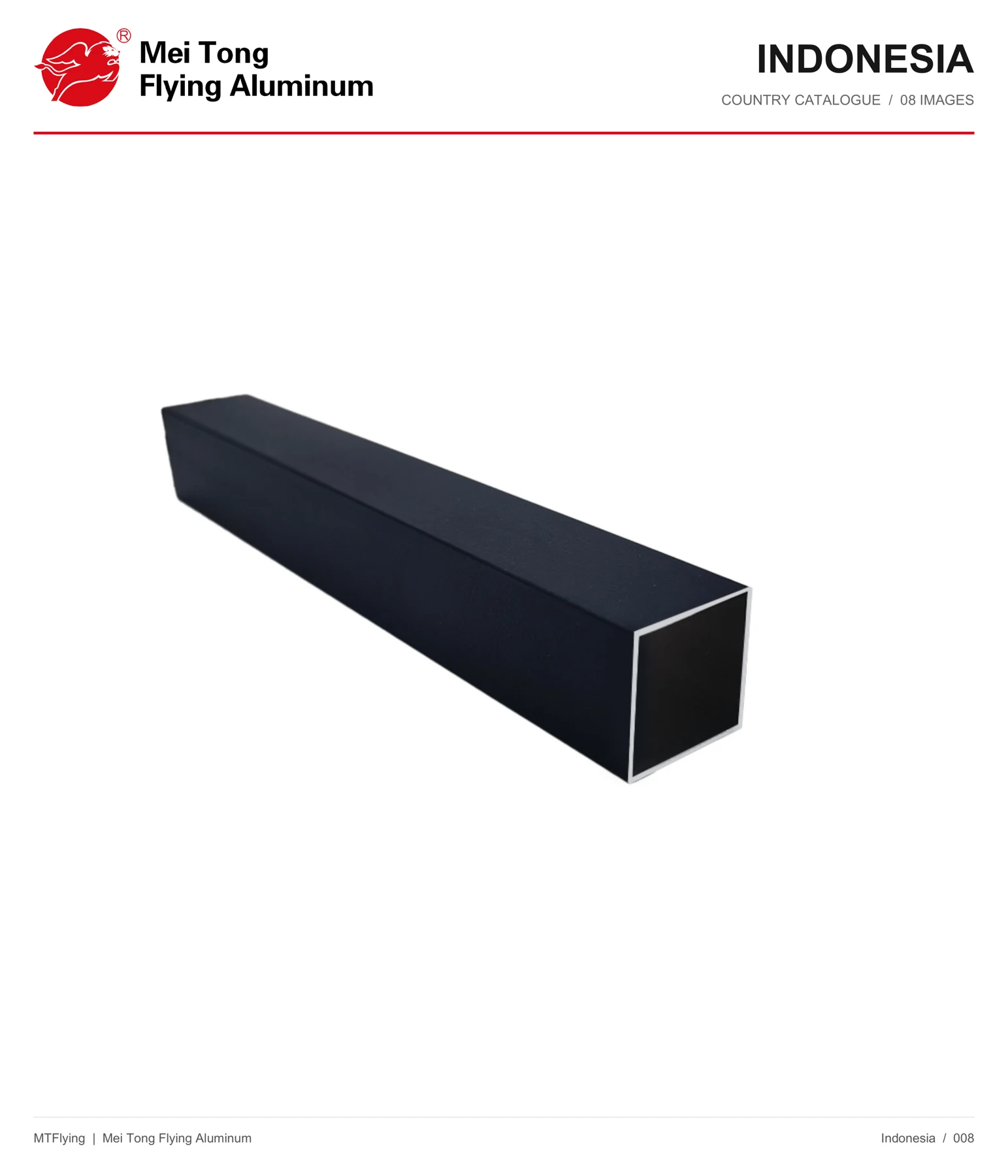 MT Flying aluminum profile sample 008 for Indonesia