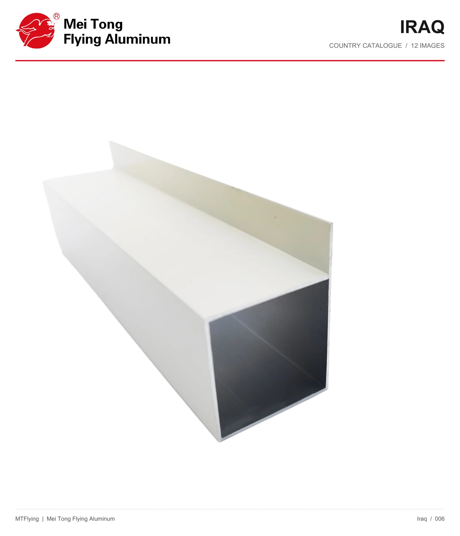 MT Flying aluminum profile sample 006 for Iraq