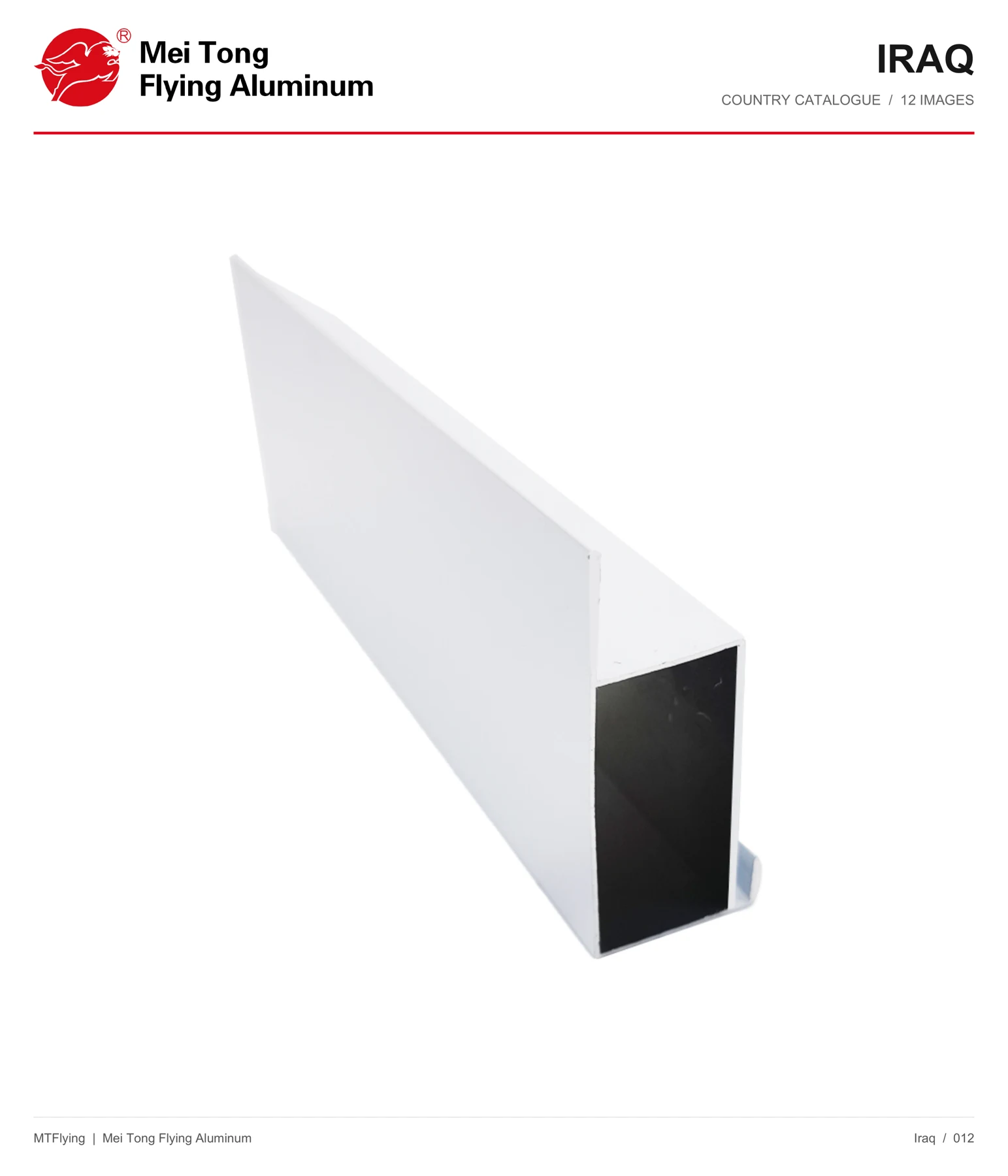 MT Flying aluminum profile sample 012 for Iraq