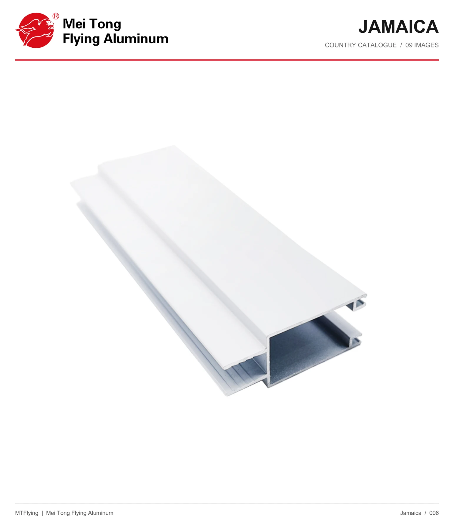 MT Flying aluminum profile sample 006 for Jamaica