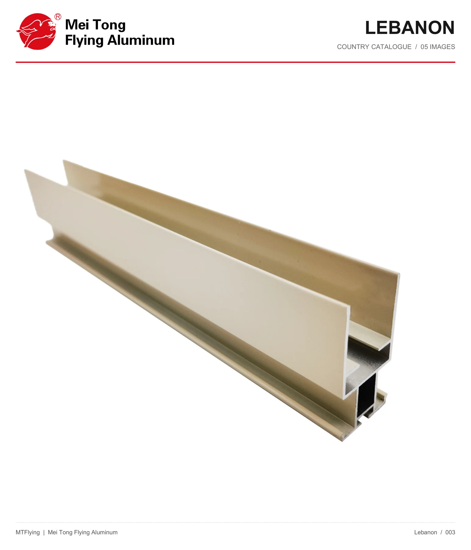 MT Flying aluminum profile sample 003 for Lebanon
