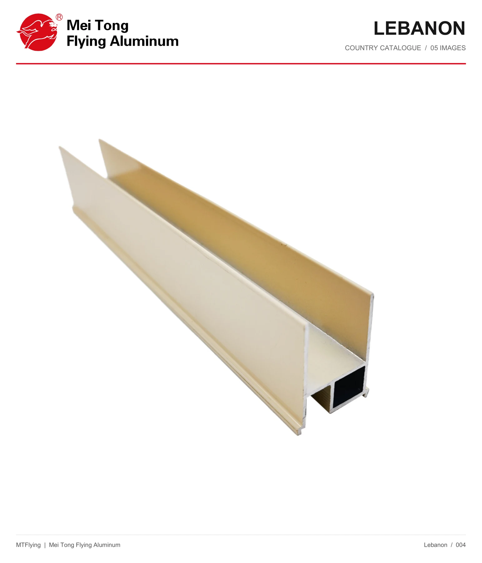 MT Flying aluminum profile sample 004 for Lebanon