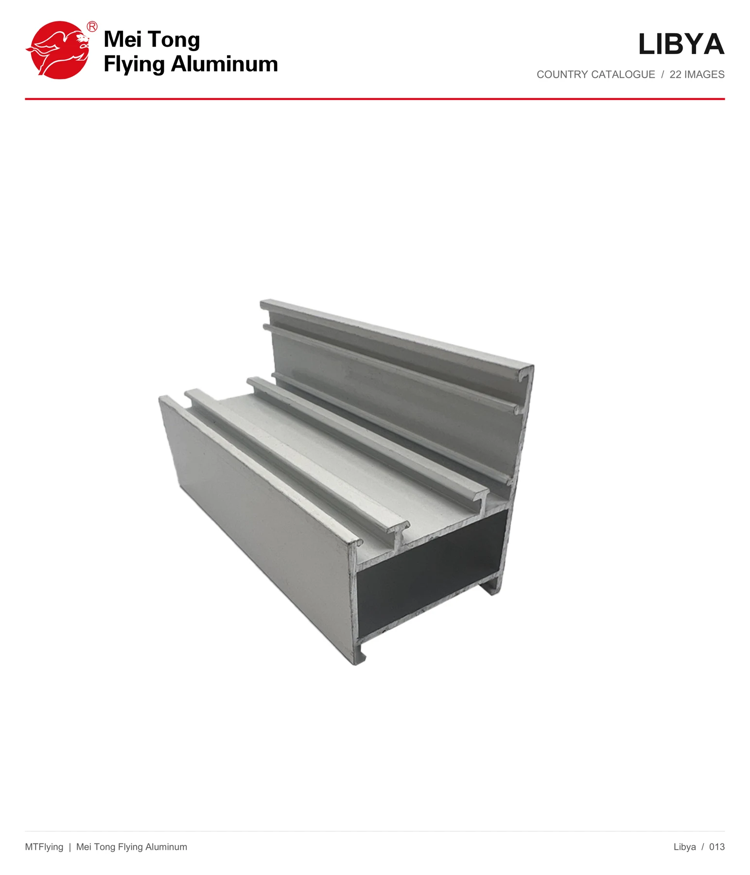 MT Flying aluminum profile sample 013 for Libya