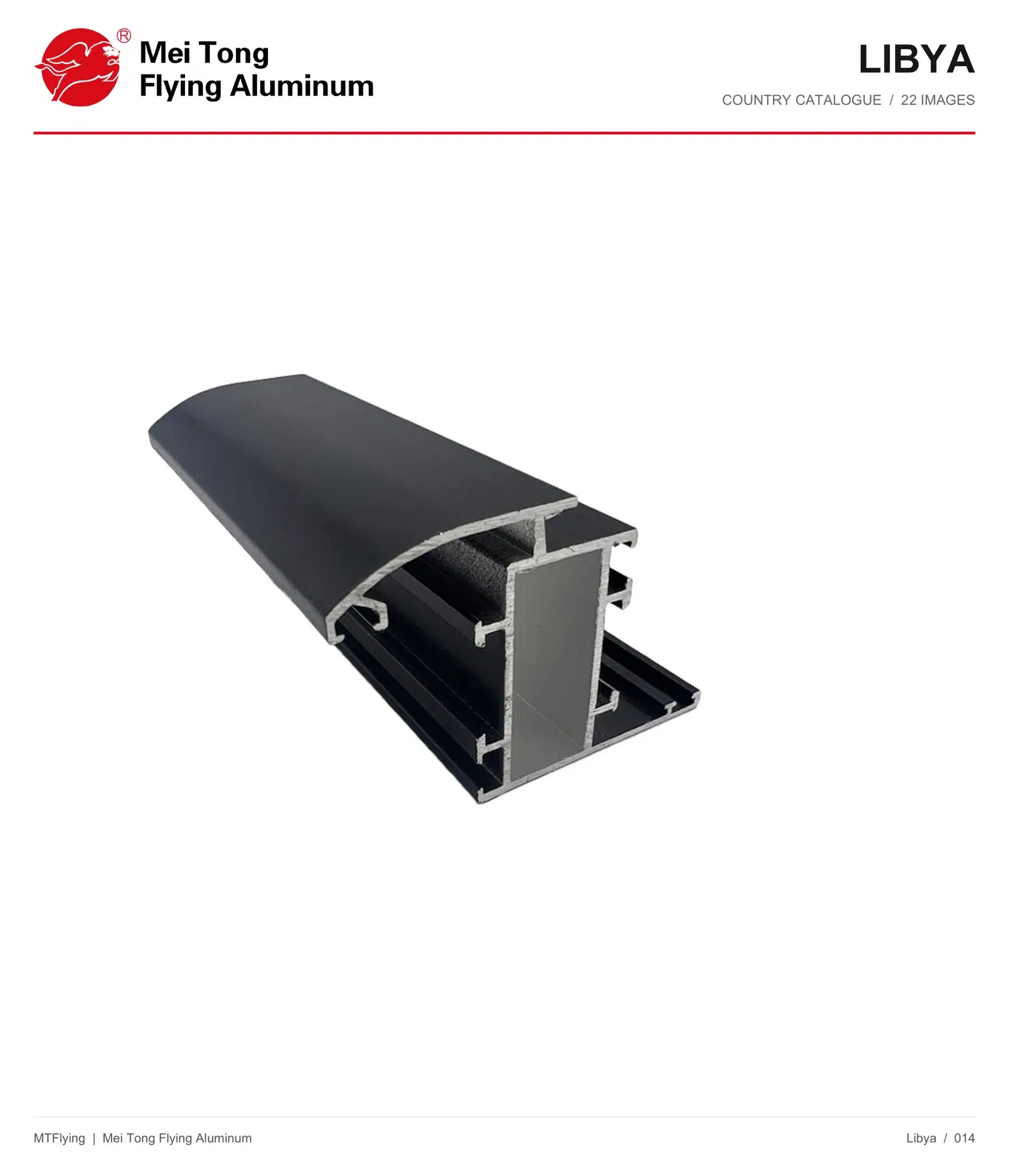 MT Flying aluminum profile sample 014 for Libya