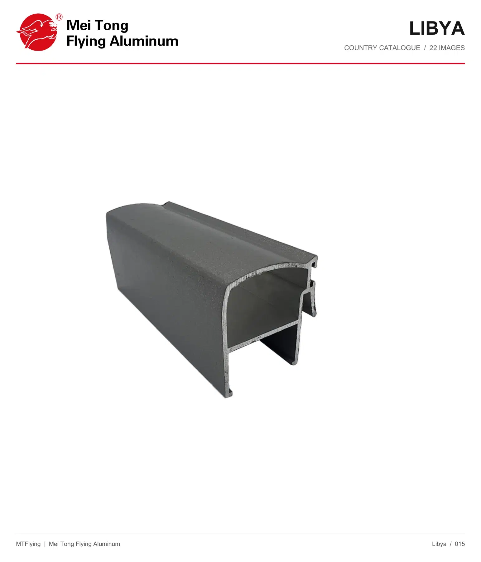 MT Flying aluminum profile sample 015 for Libya