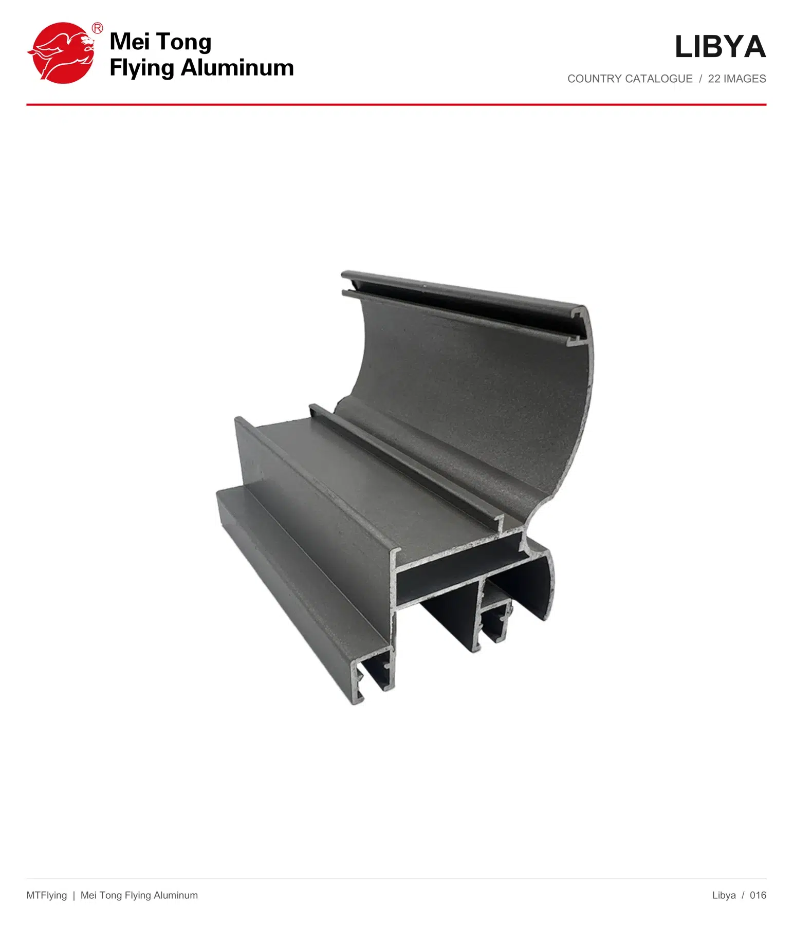MT Flying aluminum profile sample 016 for Libya