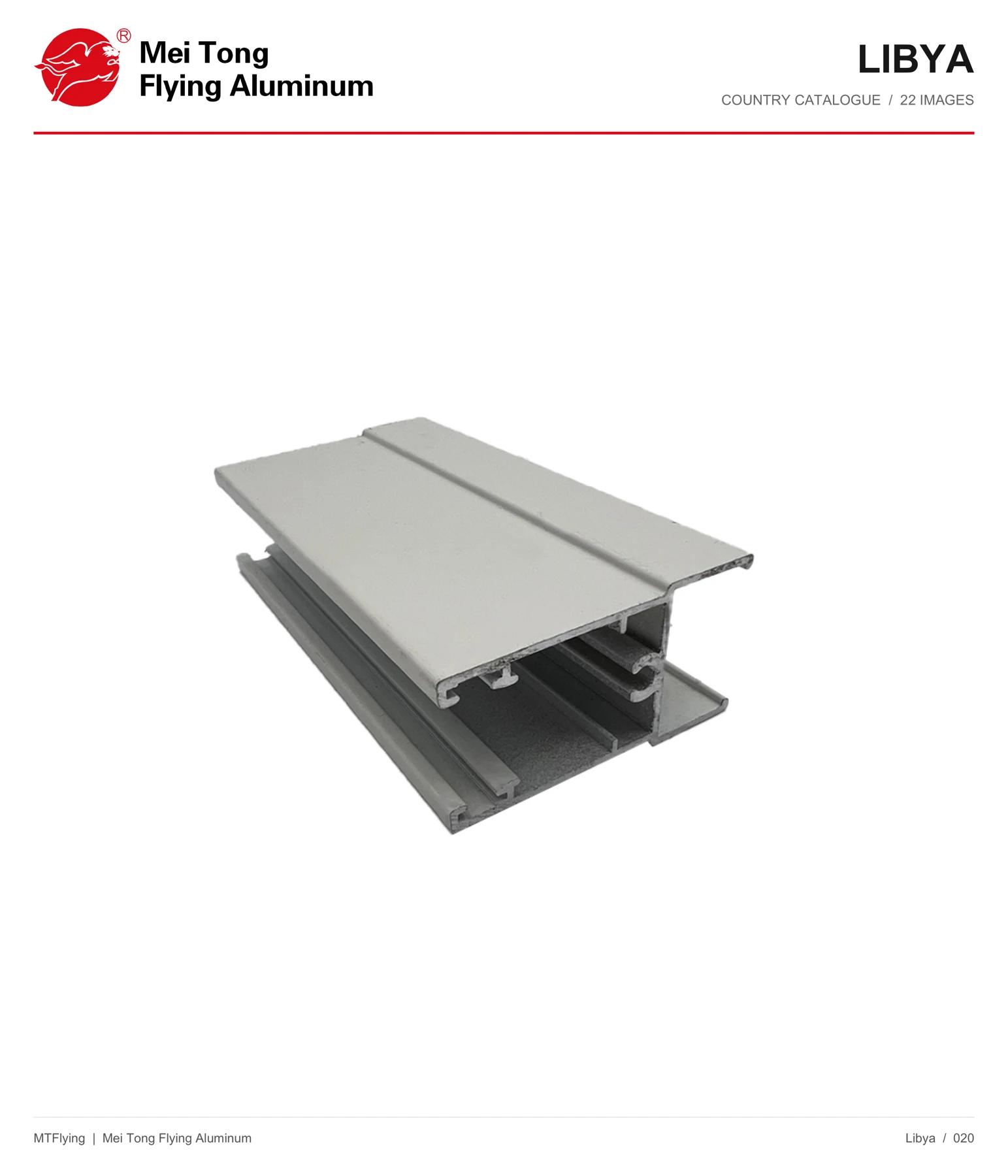 MT Flying aluminum profile sample 020 for Libya