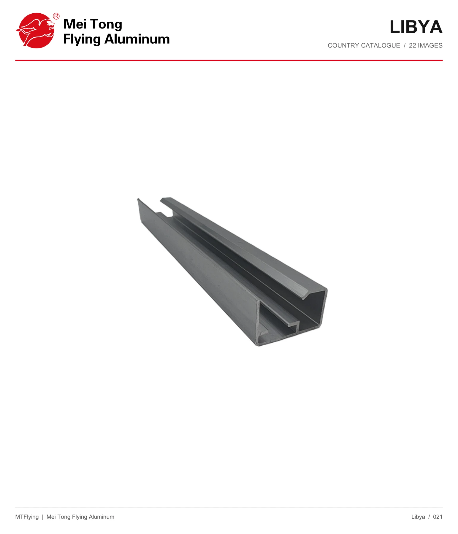 MT Flying aluminum profile sample 021 for Libya