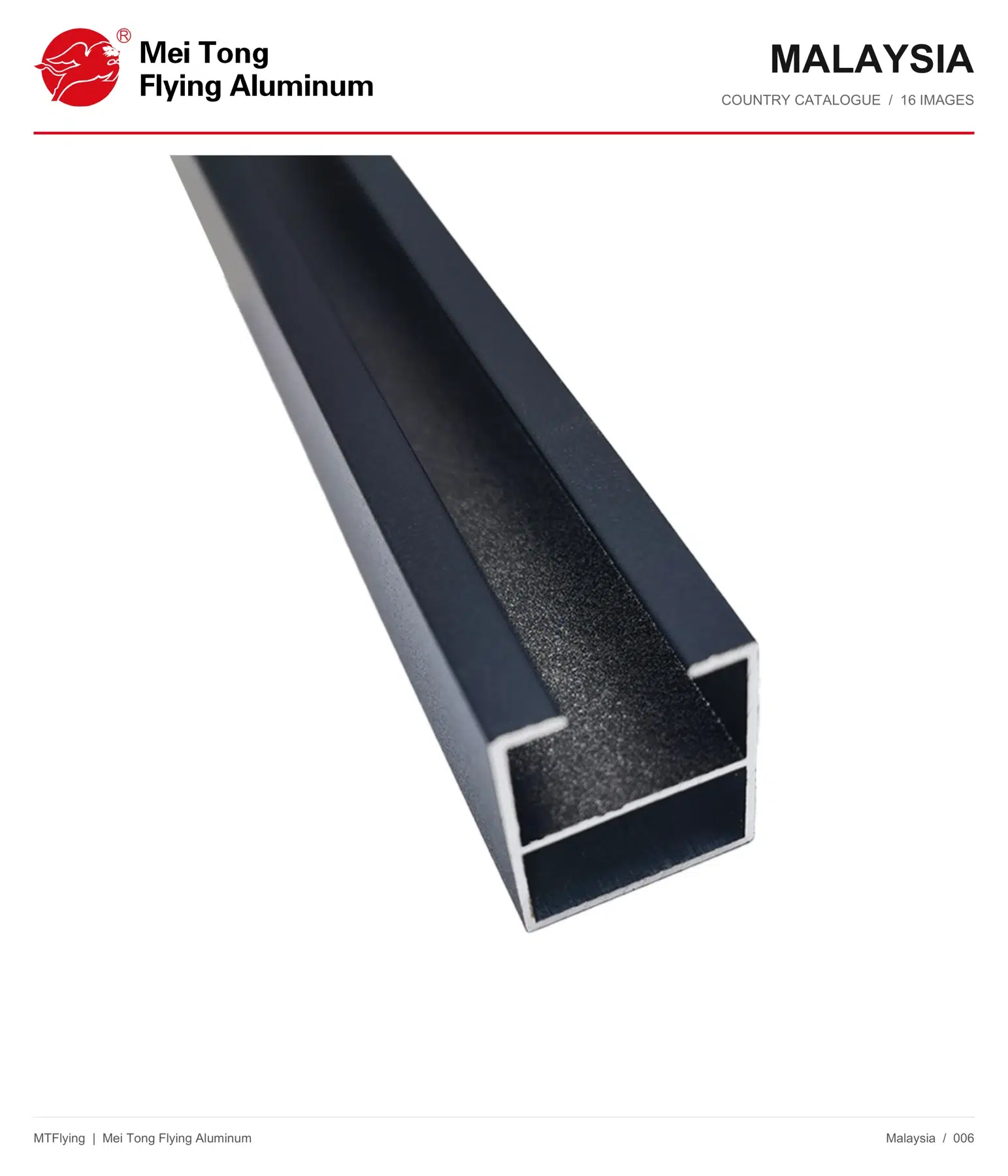 MT Flying aluminum profile sample 006 for Malaysia