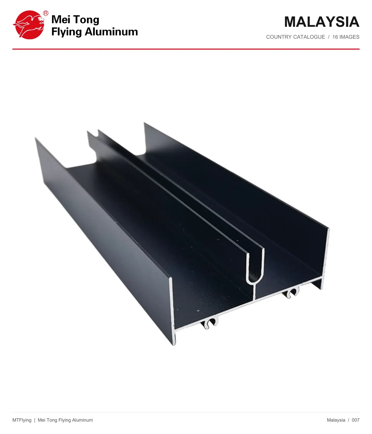 MT Flying aluminum profile sample 007 for Malaysia