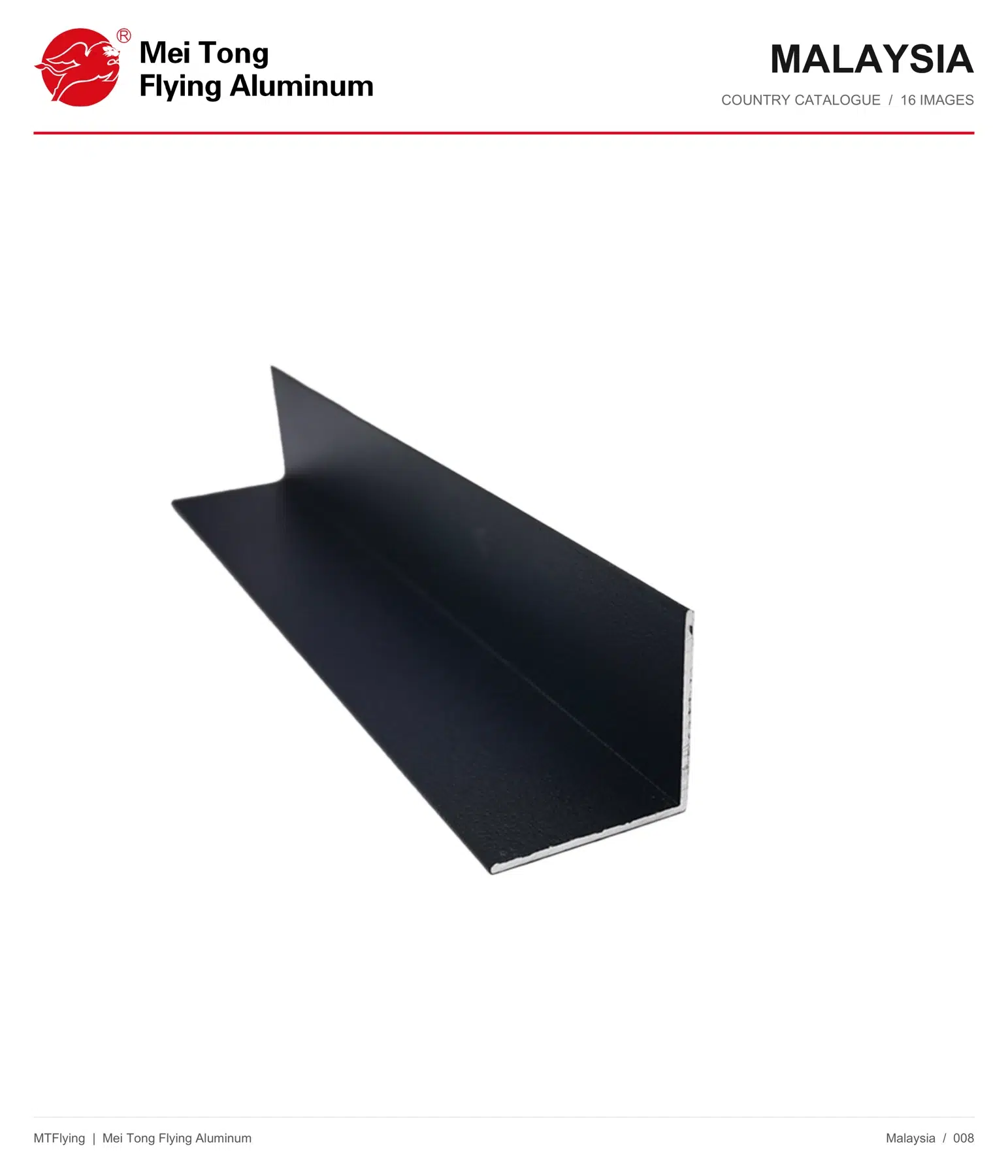 MT Flying aluminum profile sample 008 for Malaysia