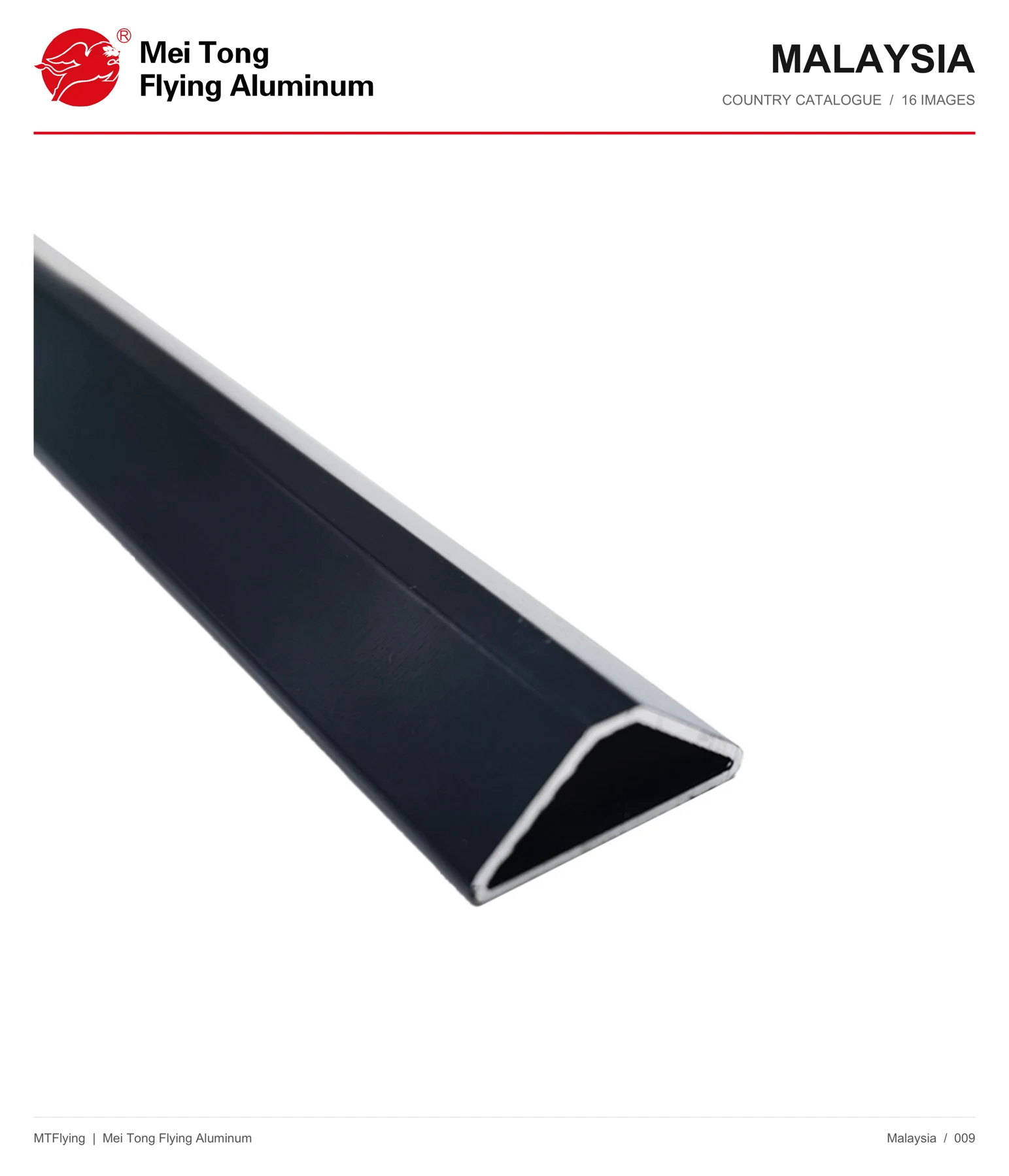 MT Flying aluminum profile sample 009 for Malaysia