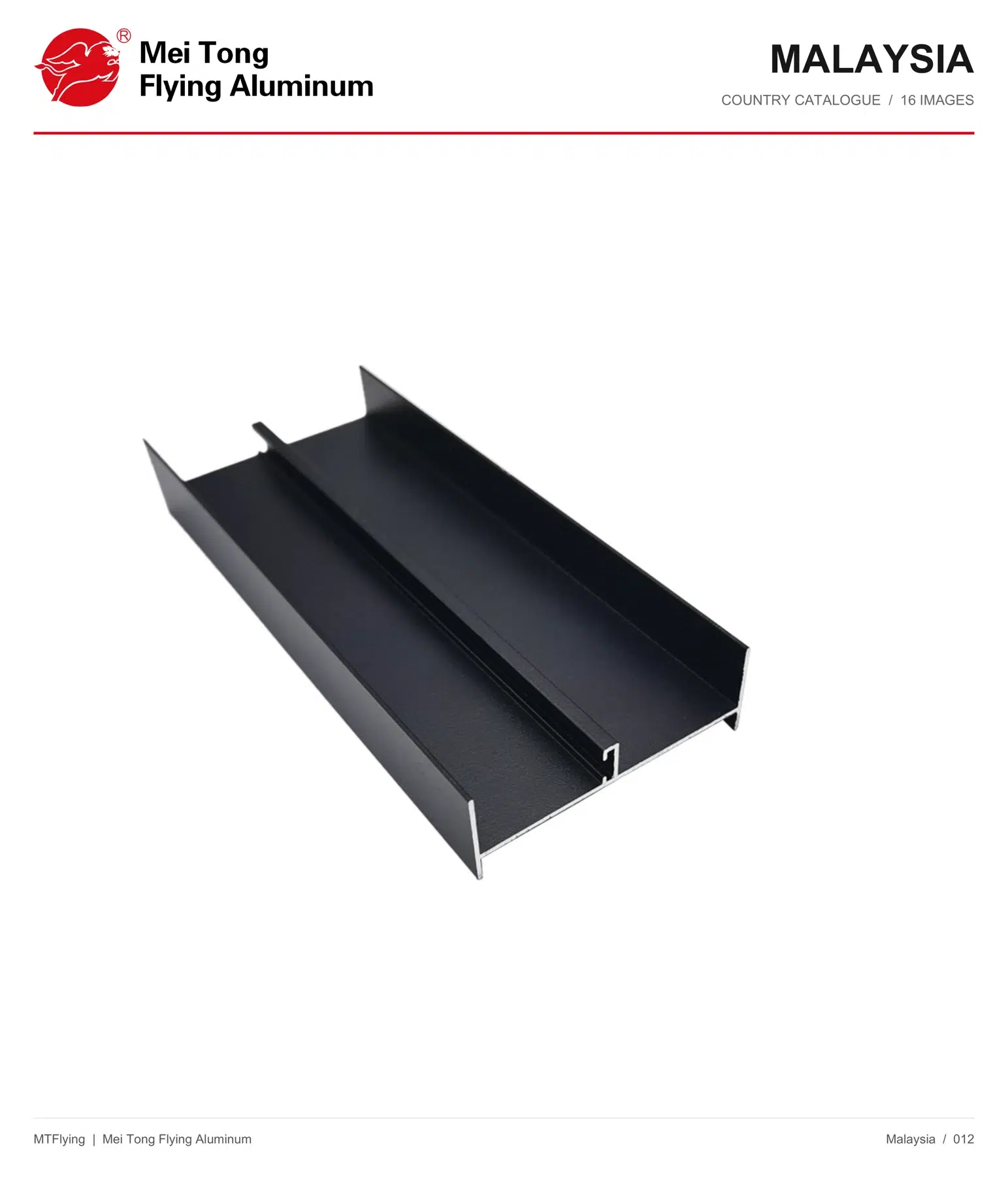 MT Flying aluminum profile sample 012 for Malaysia
