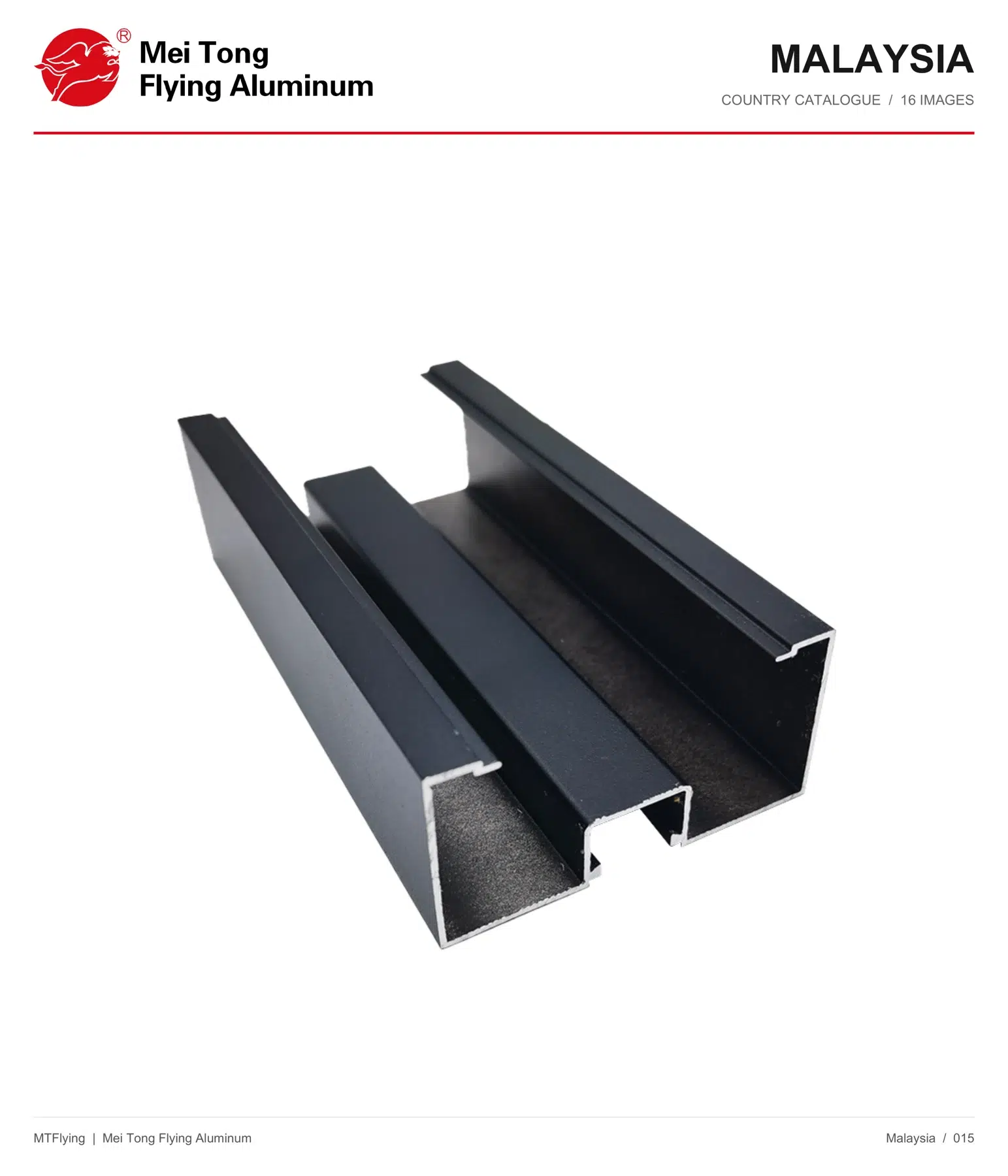 MT Flying aluminum profile sample 015 for Malaysia
