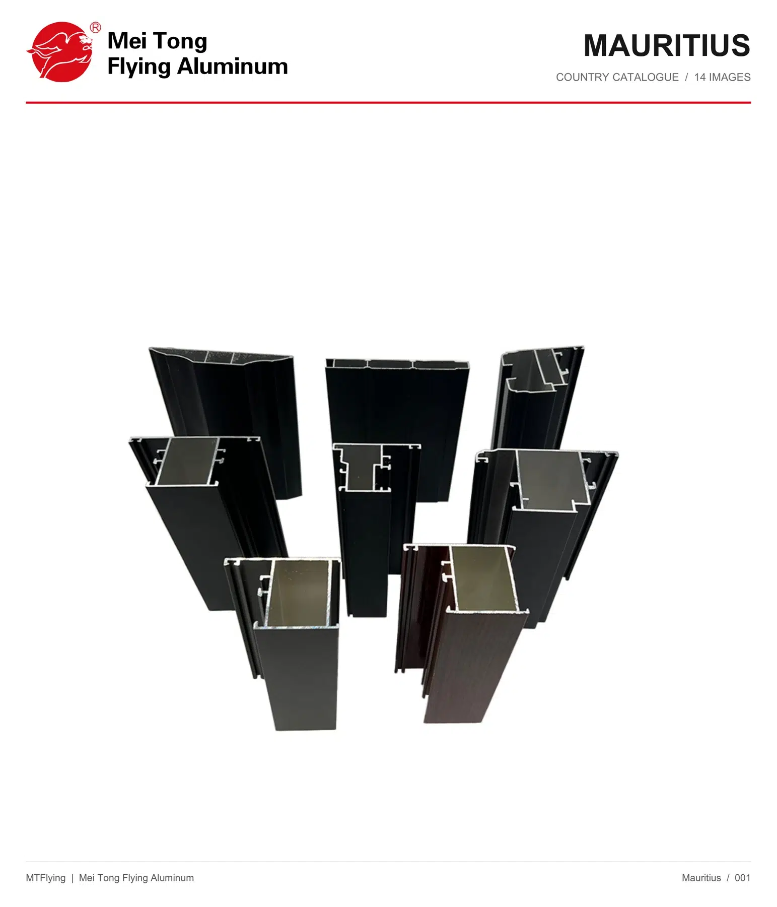 MT Flying aluminum profile sample 001 for Mauritius