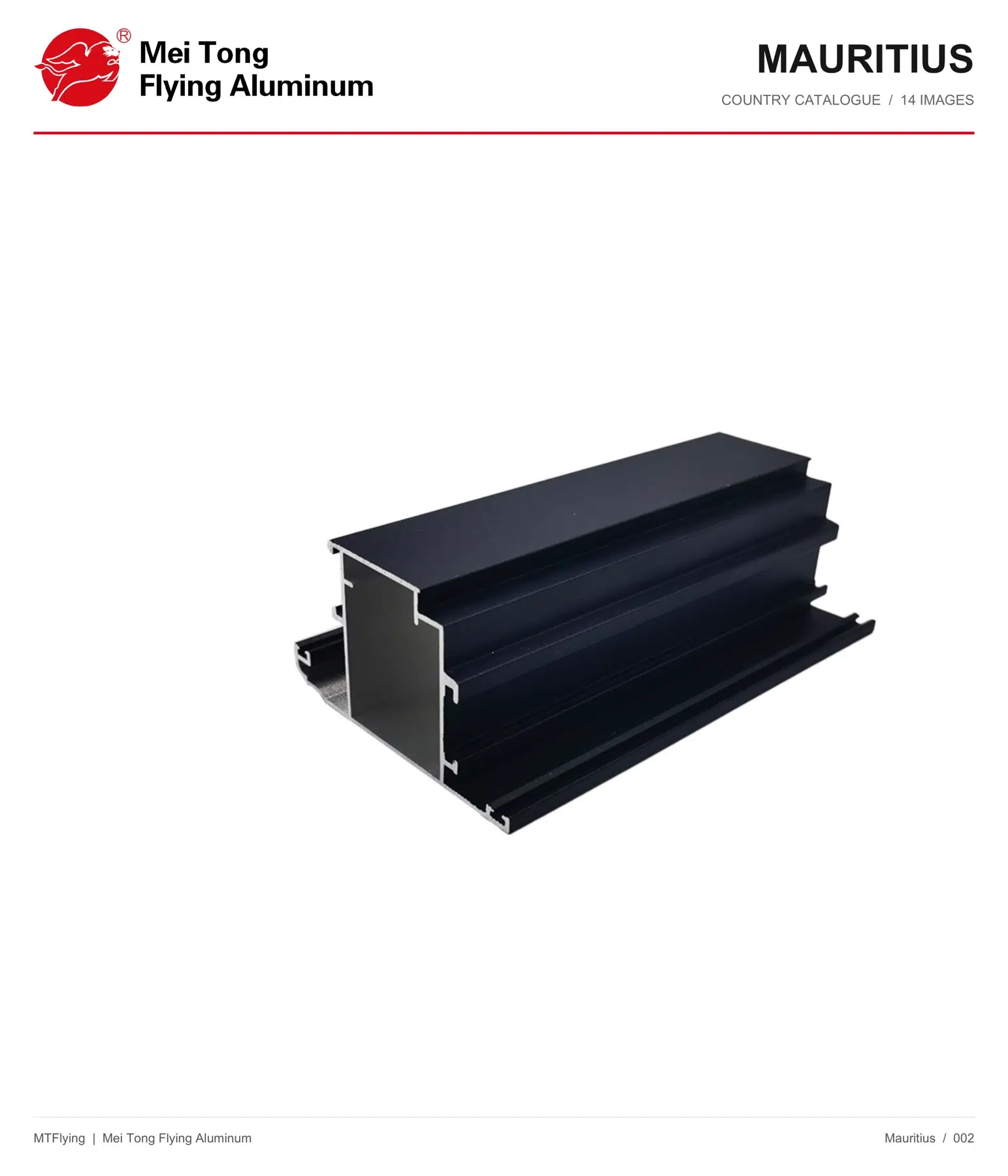 MT Flying aluminum profile sample 002 for Mauritius