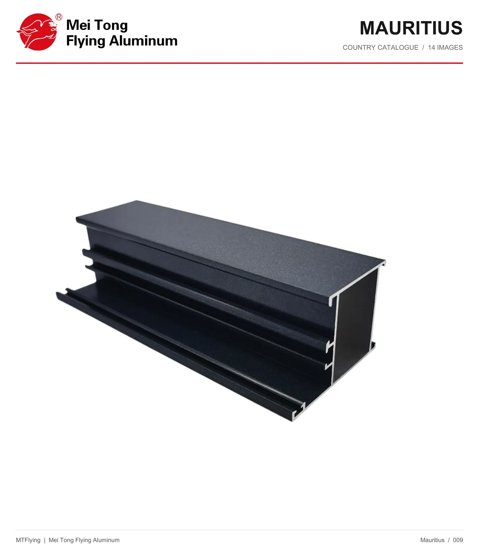 MT Flying aluminum profile sample 009 for Mauritius