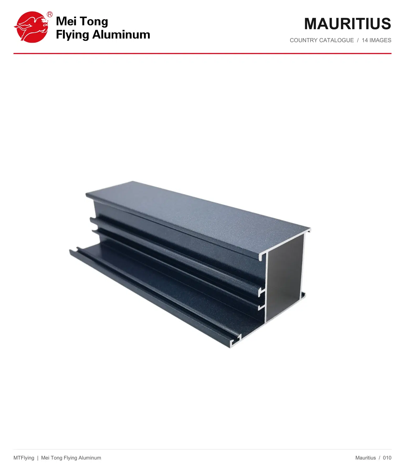 MT Flying aluminum profile sample 010 for Mauritius