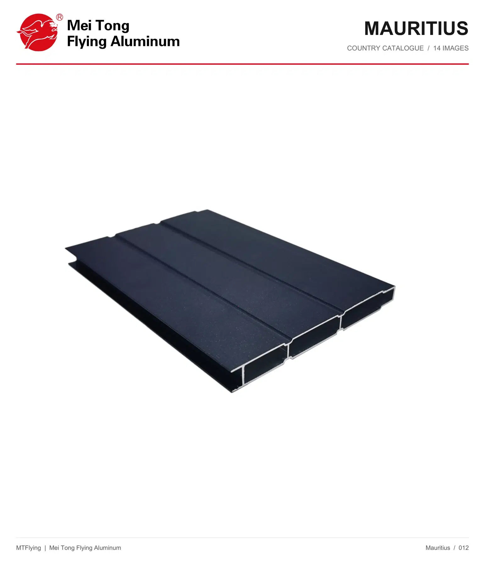 MT Flying aluminum profile sample 012 for Mauritius