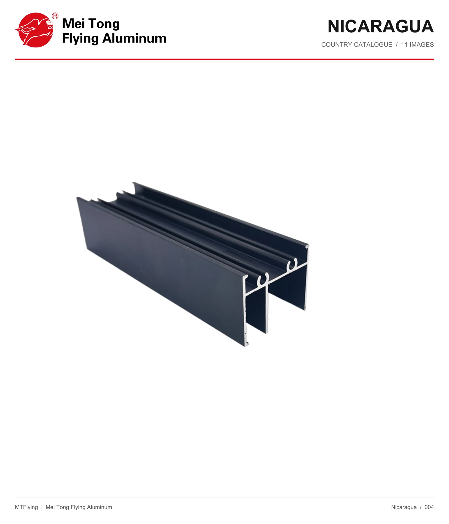 MT Flying aluminum profile sample 004 for Nicaragua
