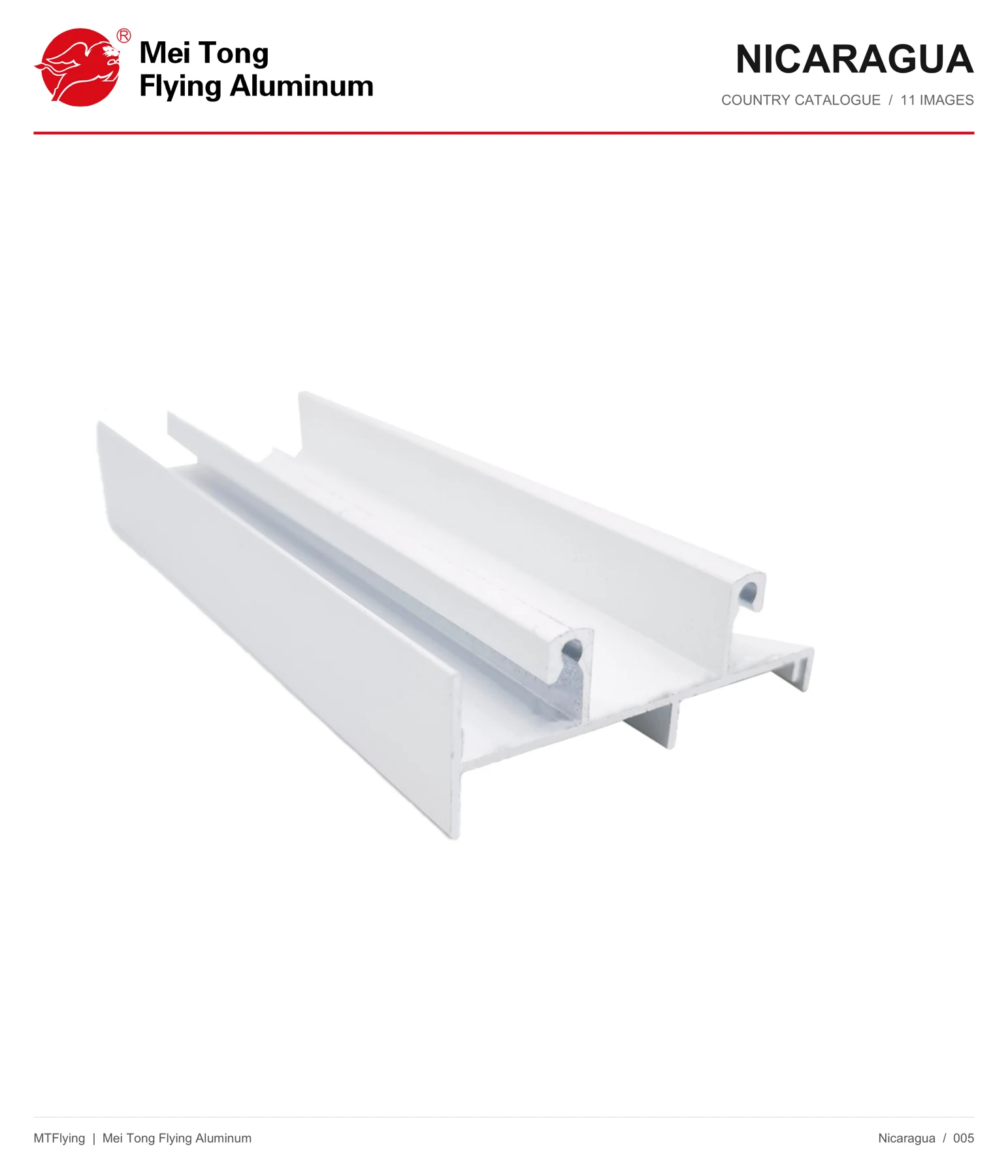 MT Flying aluminum profile sample 005 for Nicaragua